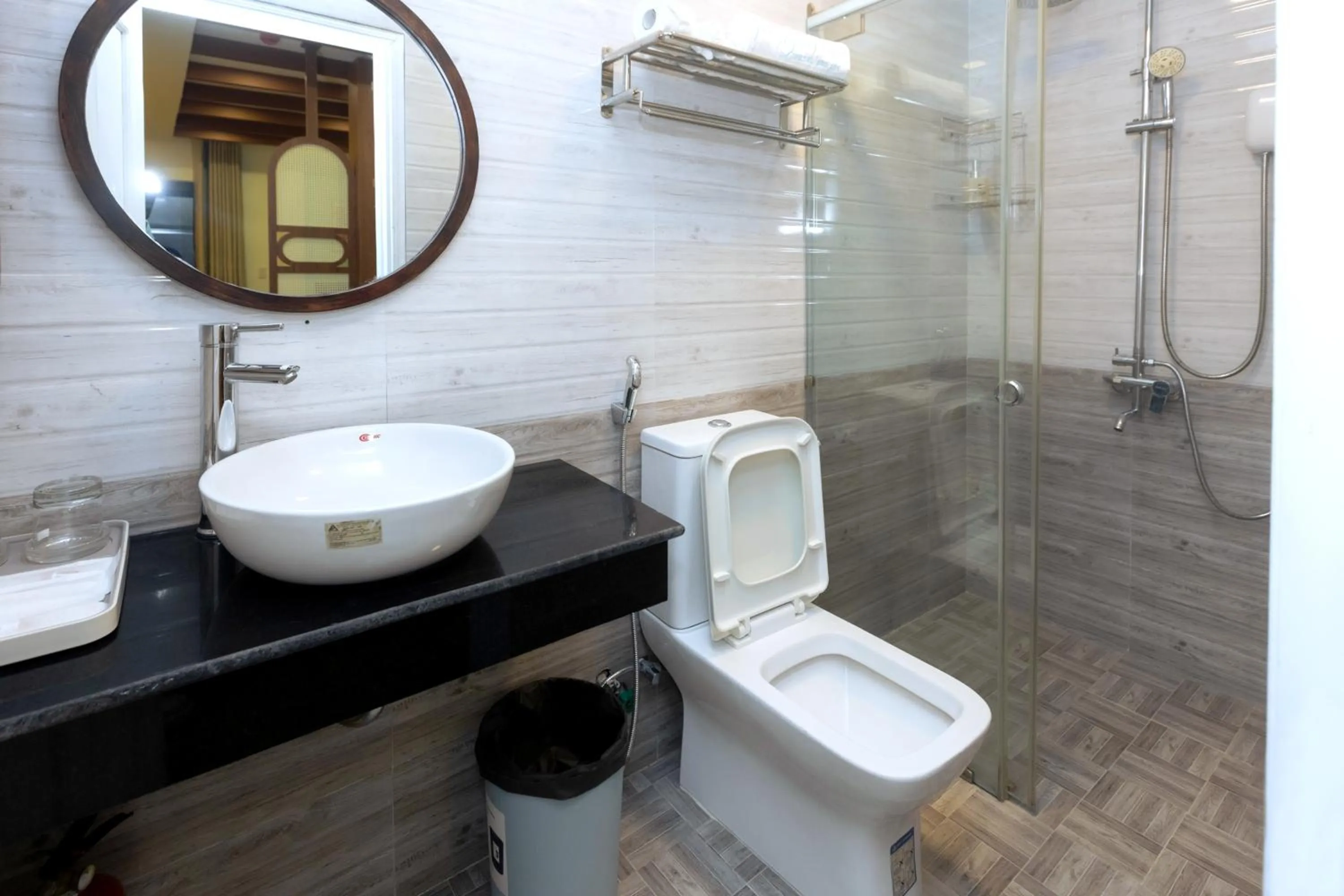 Bathroom in The Backpacker Hostel and spa