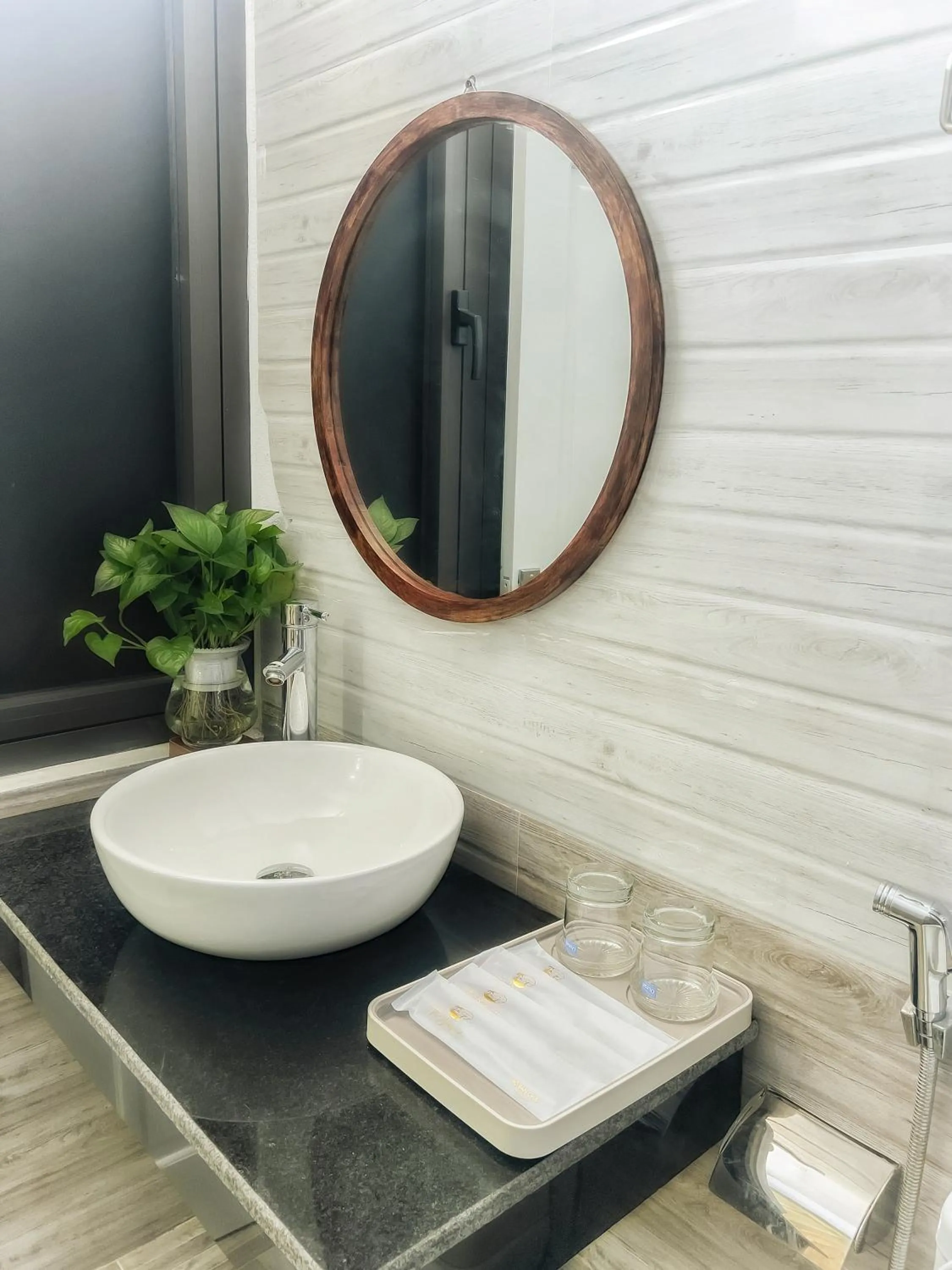 Bathroom in The Backpacker Hostel and spa