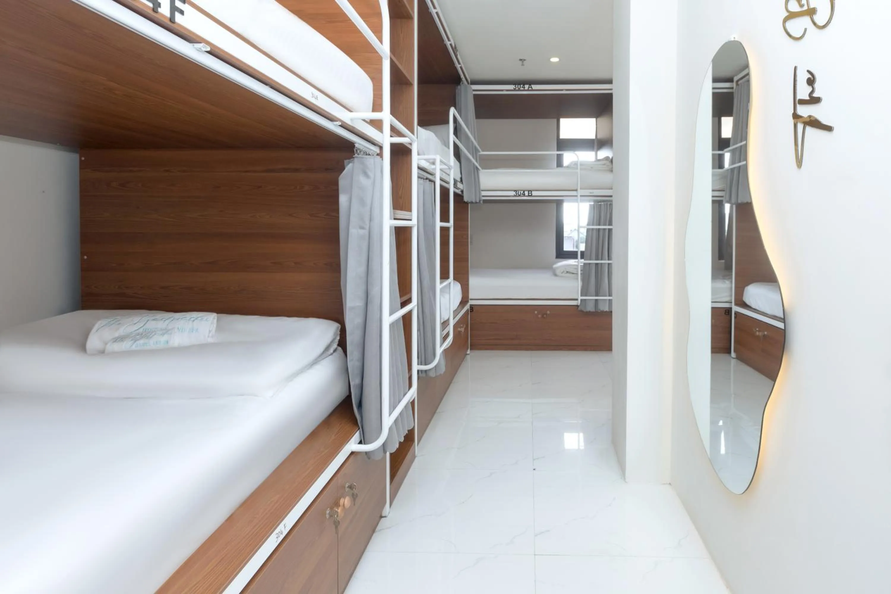 Decorative detail, Bed in The Backpacker Hostel and spa