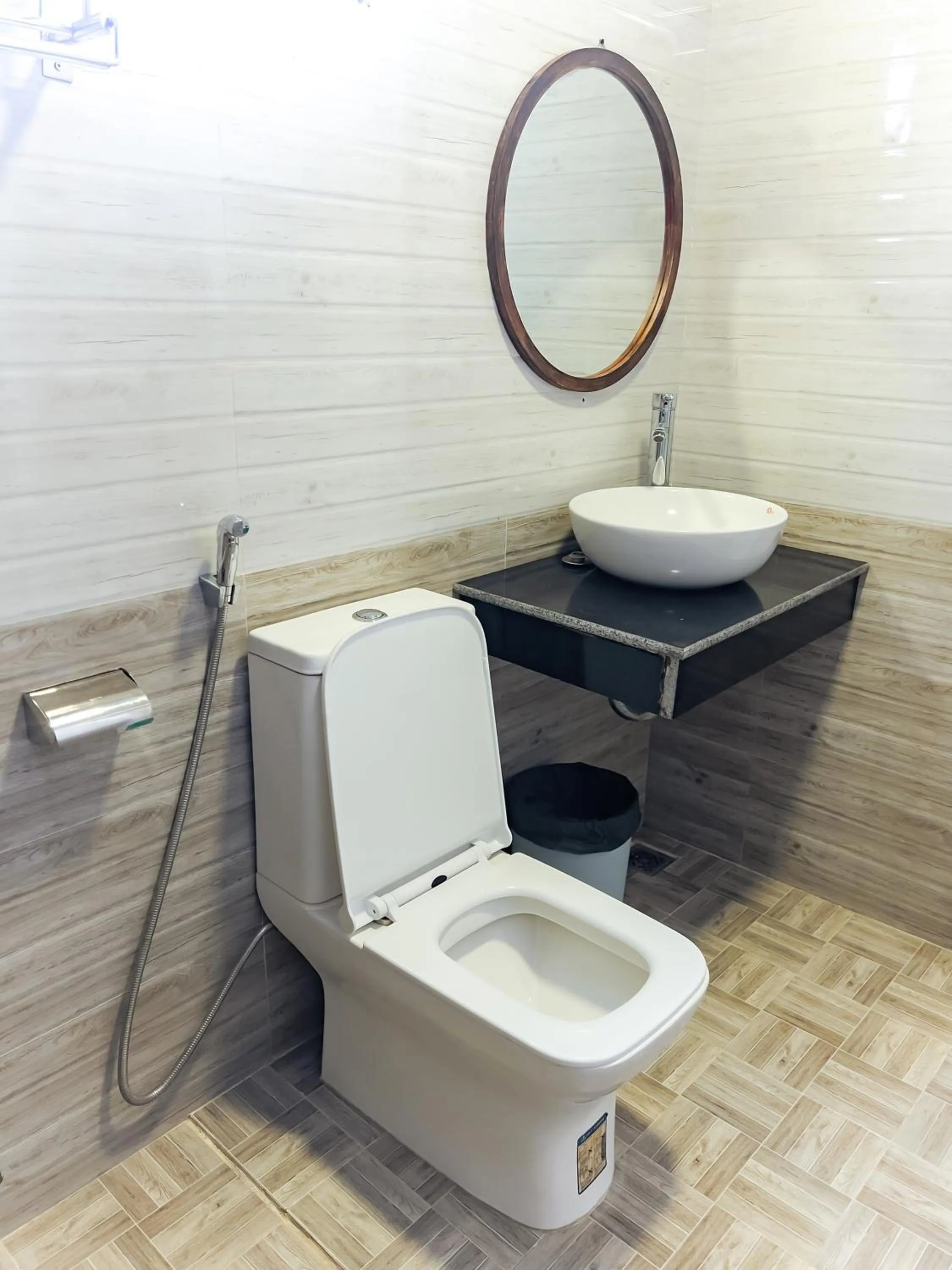 Bathroom in The Backpacker Hostel and spa