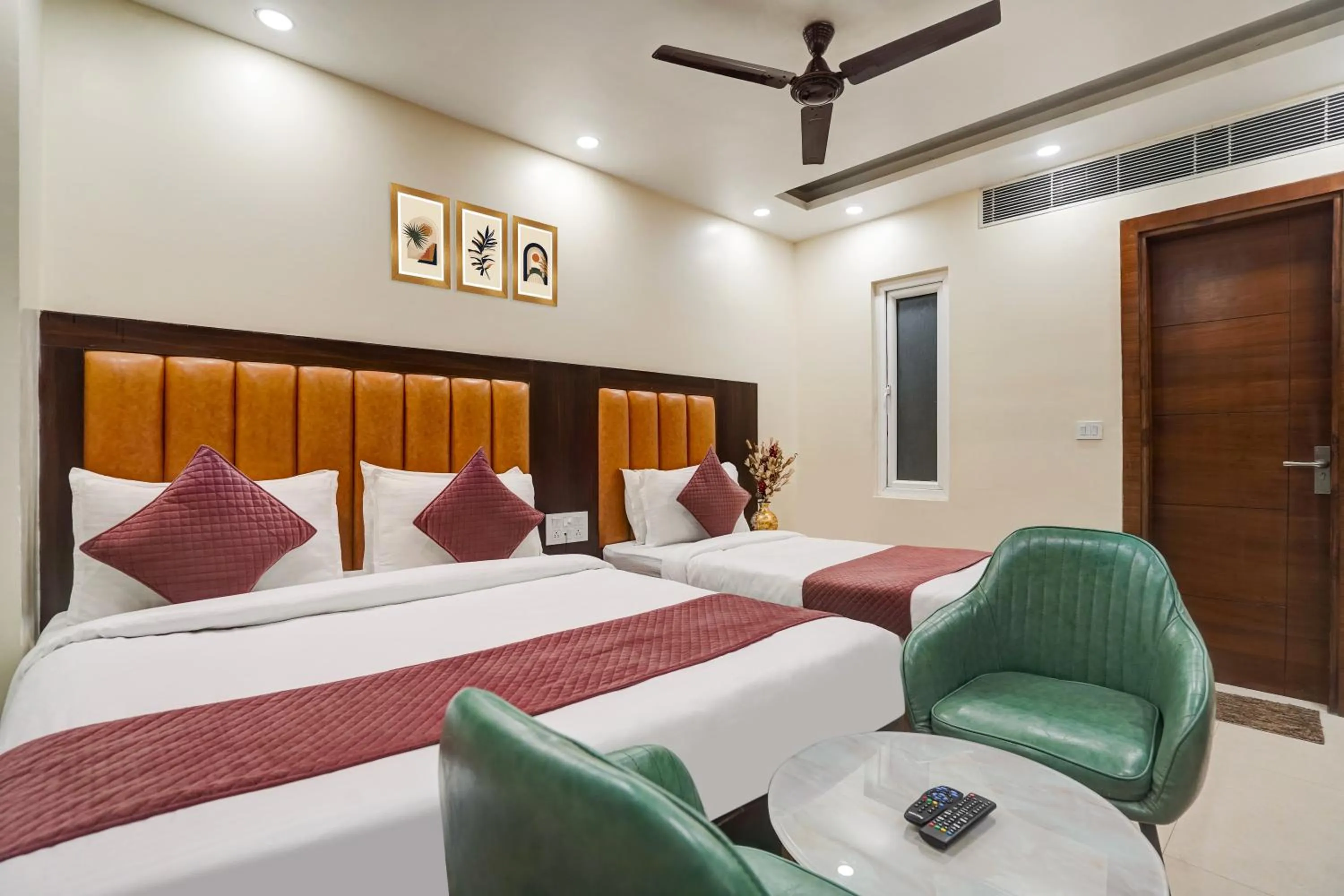 Photo of the whole room, Bed in Hotel Royal Rosette Near New Delhi Railway Station - Connaught Place and VFS