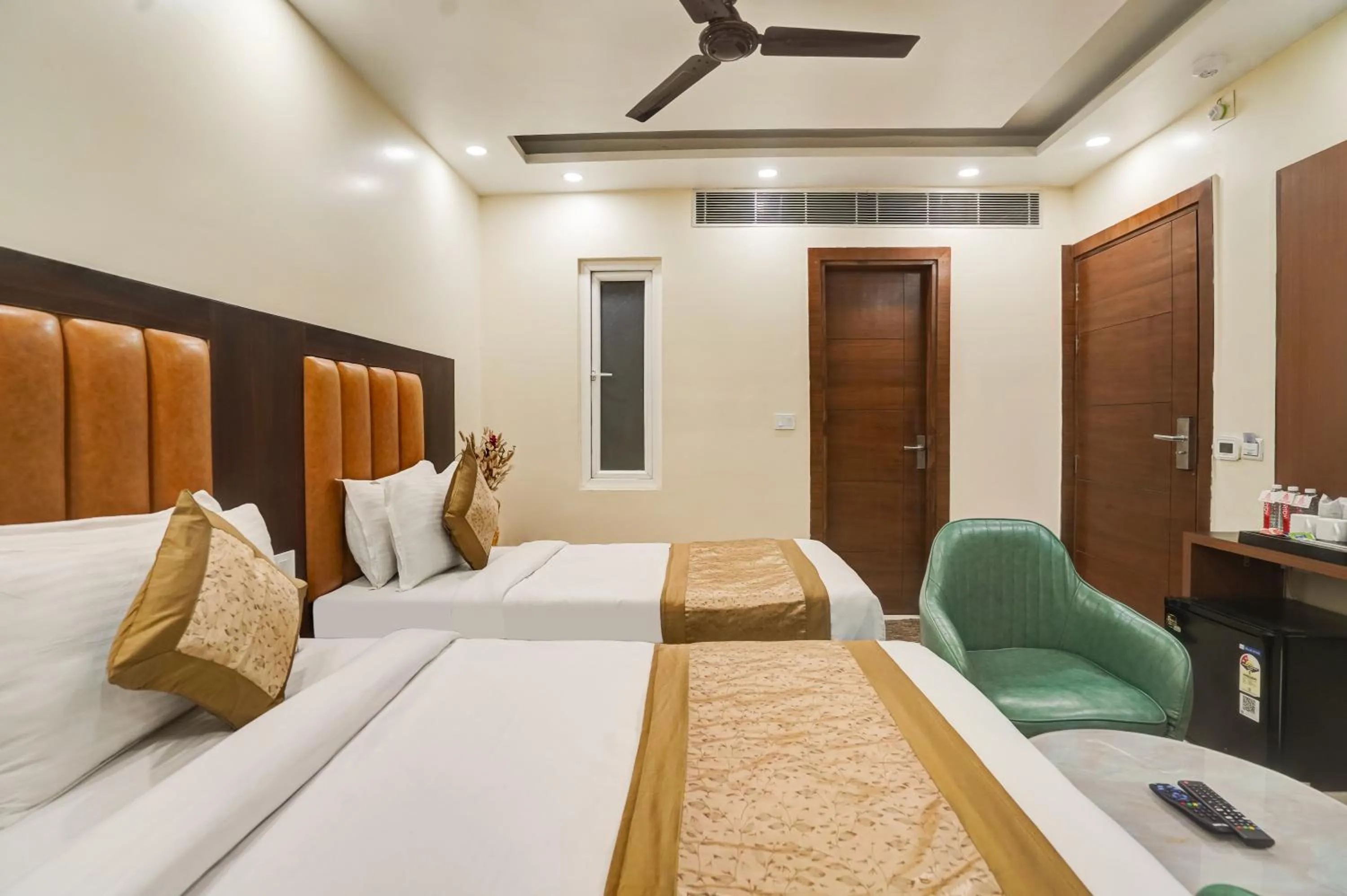 Photo of the whole room, Bed in Hotel Royal Rosette Near New Delhi Railway Station - Connaught Place and VFS