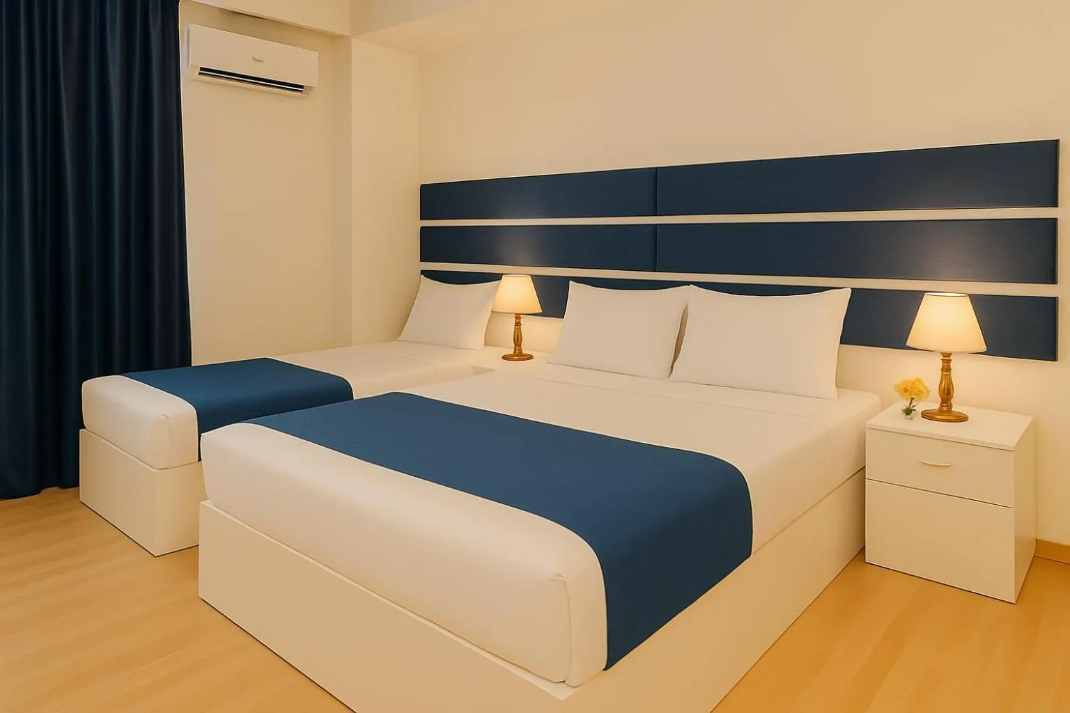 Bed in Hotel Grand Palace