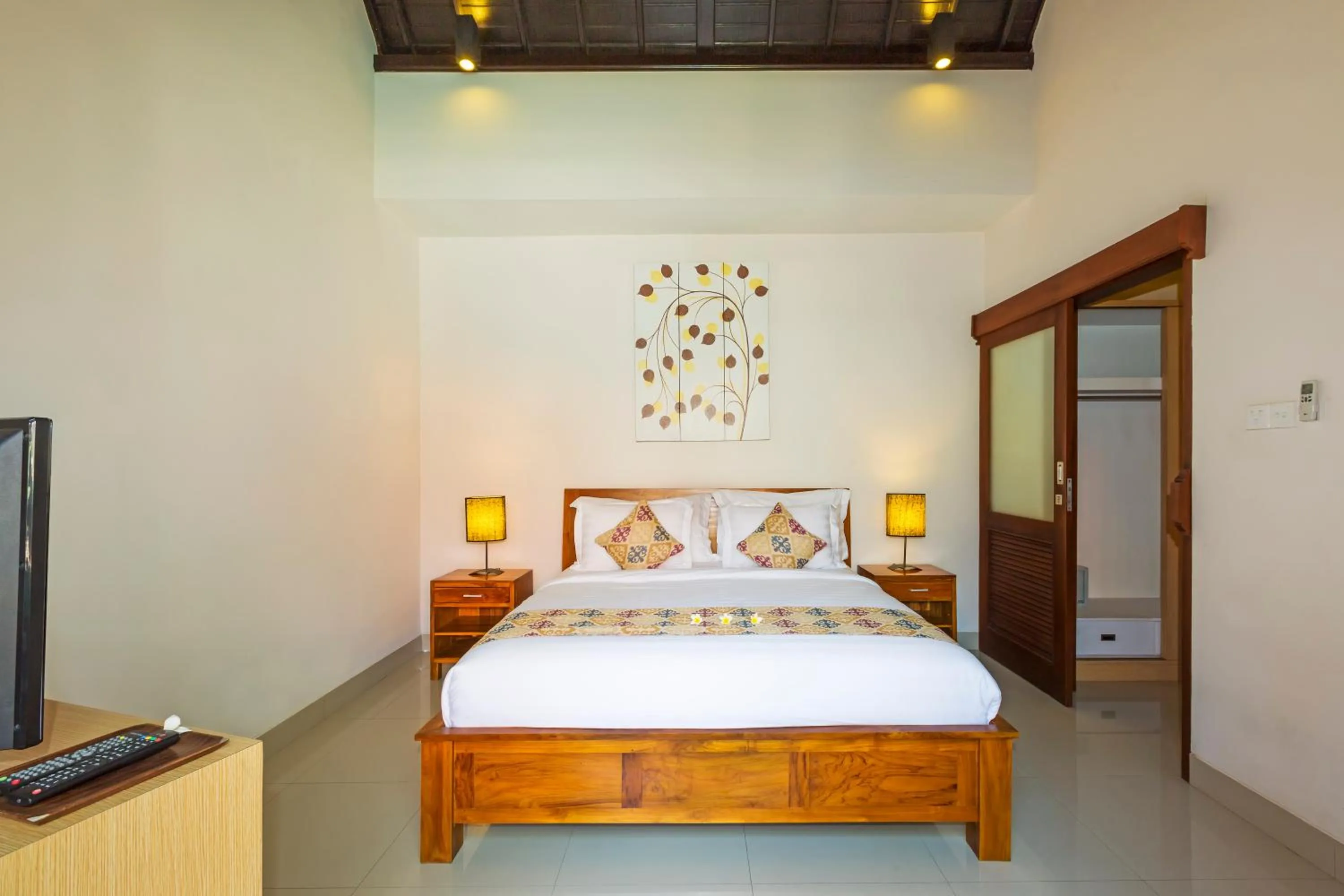 Bedroom, Bed in Kubal Villa and Living Seminyak