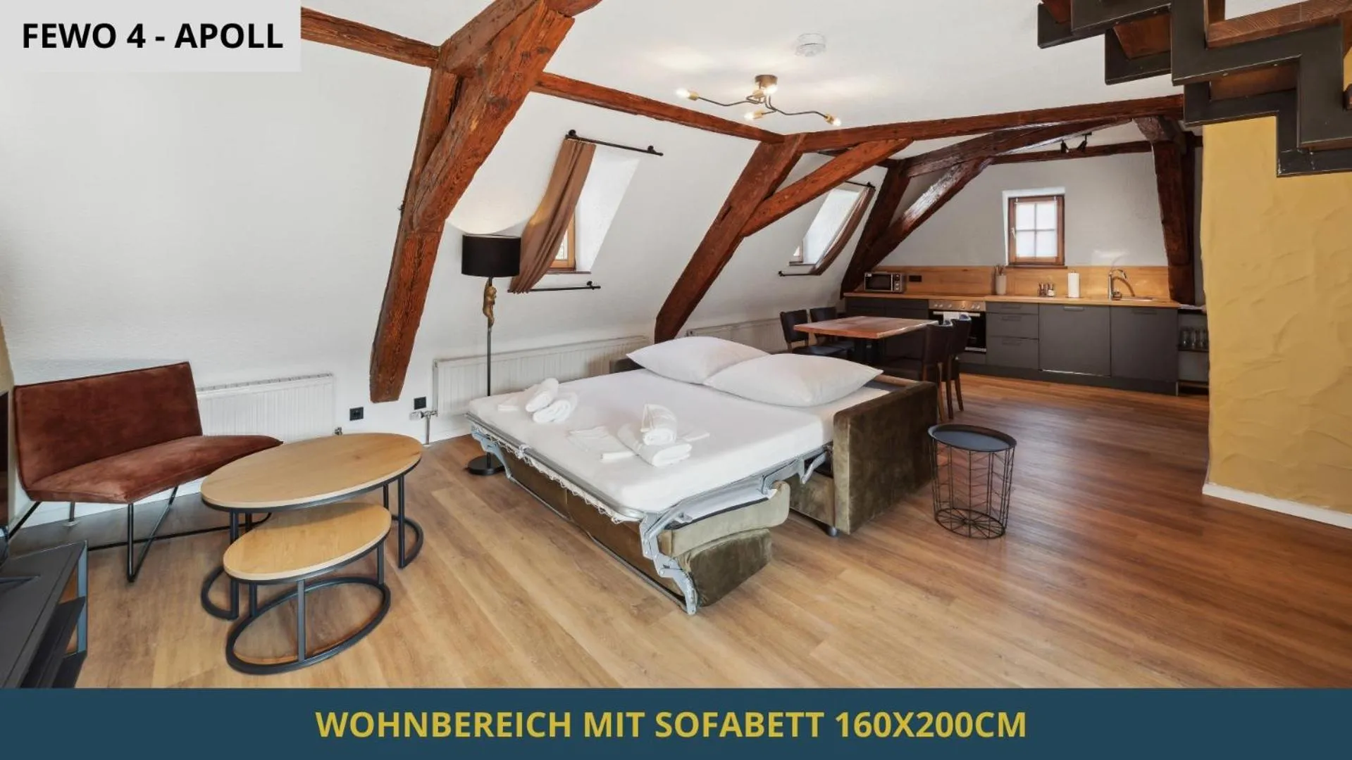 Bed in SandAPART34 - 4 tolle FeWos von 1-9 Pers mitten in der Altstadt