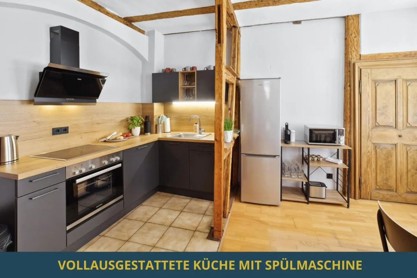 Kitchen or kitchenette in SandAPART34 - 4 tolle FeWos von 1-9 Pers mitten in der Altstadt