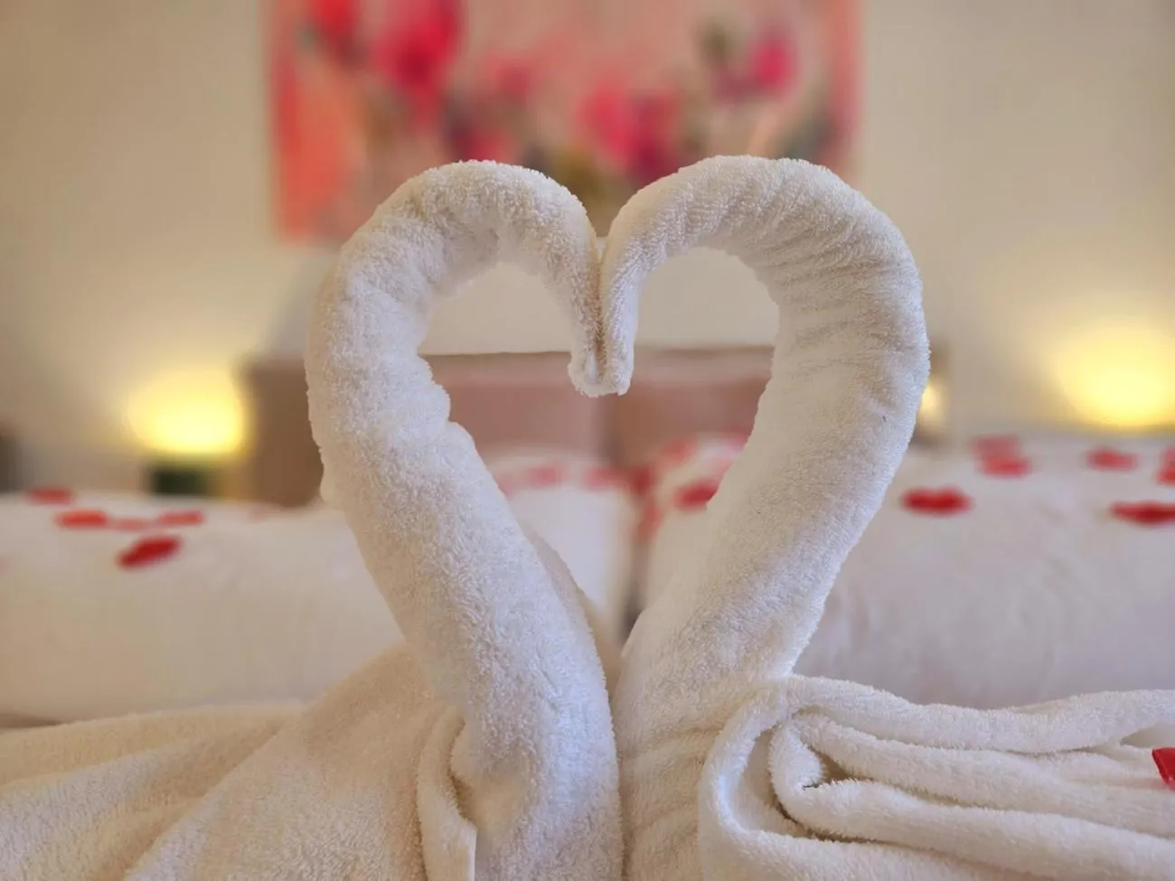 Decorative detail, Bed in Holdvirág Hotel