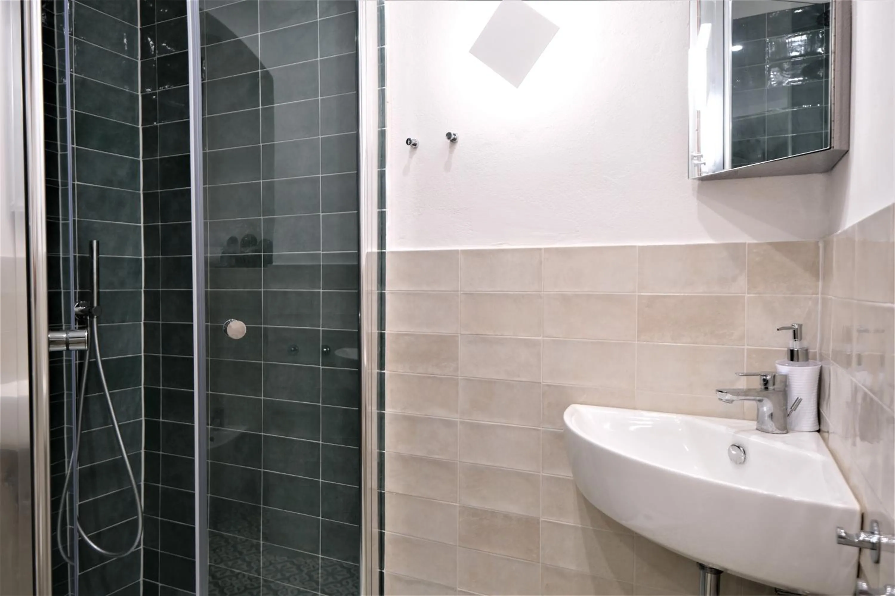 Shower in Wine Apartments Florence Ribolla