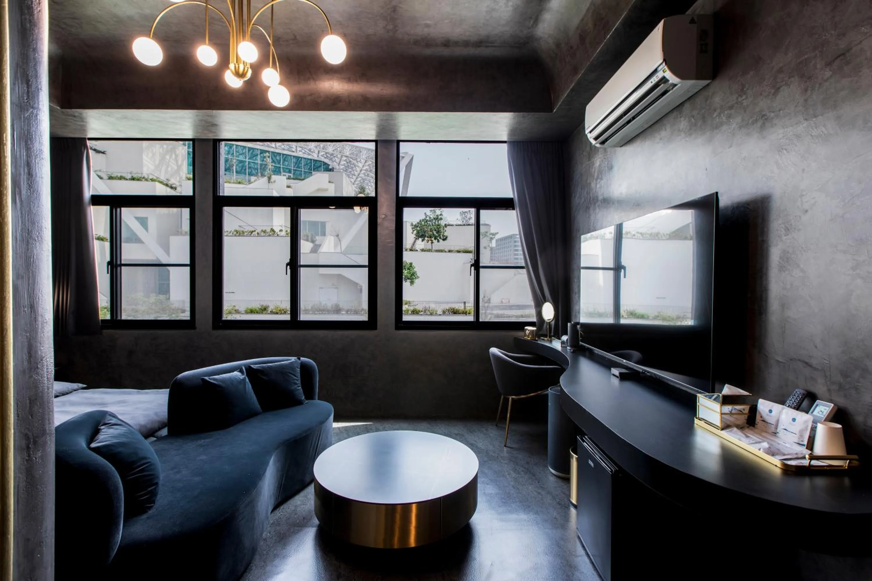 Living room in ART BnB