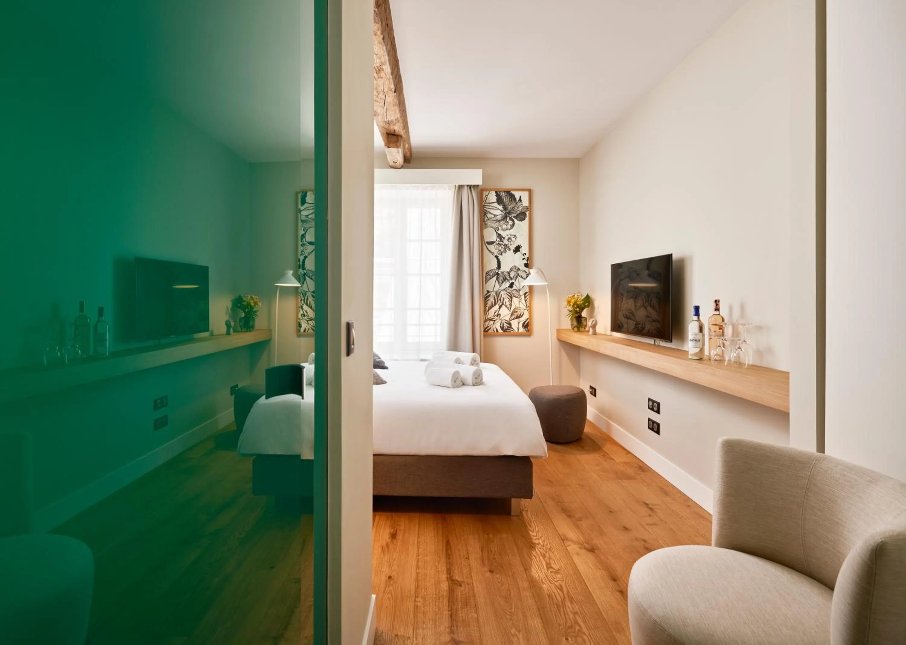 Bedroom, Bed in Hotel Le Chevalier Bleu