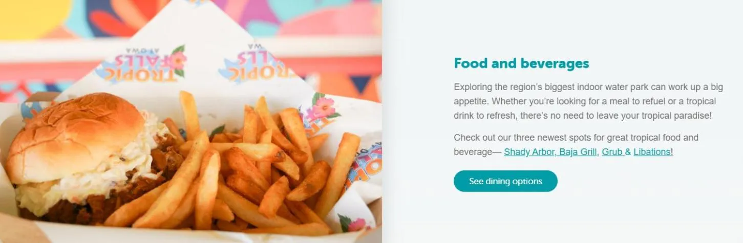 Restaurant/places to eat in Foley Palms & OWA Resort / Pool