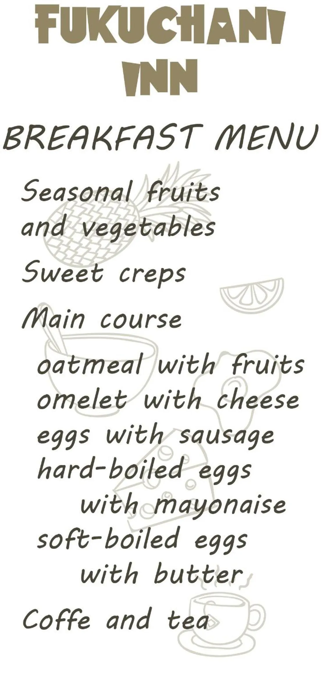 Breakfast in Fukuchani Inn Hotel