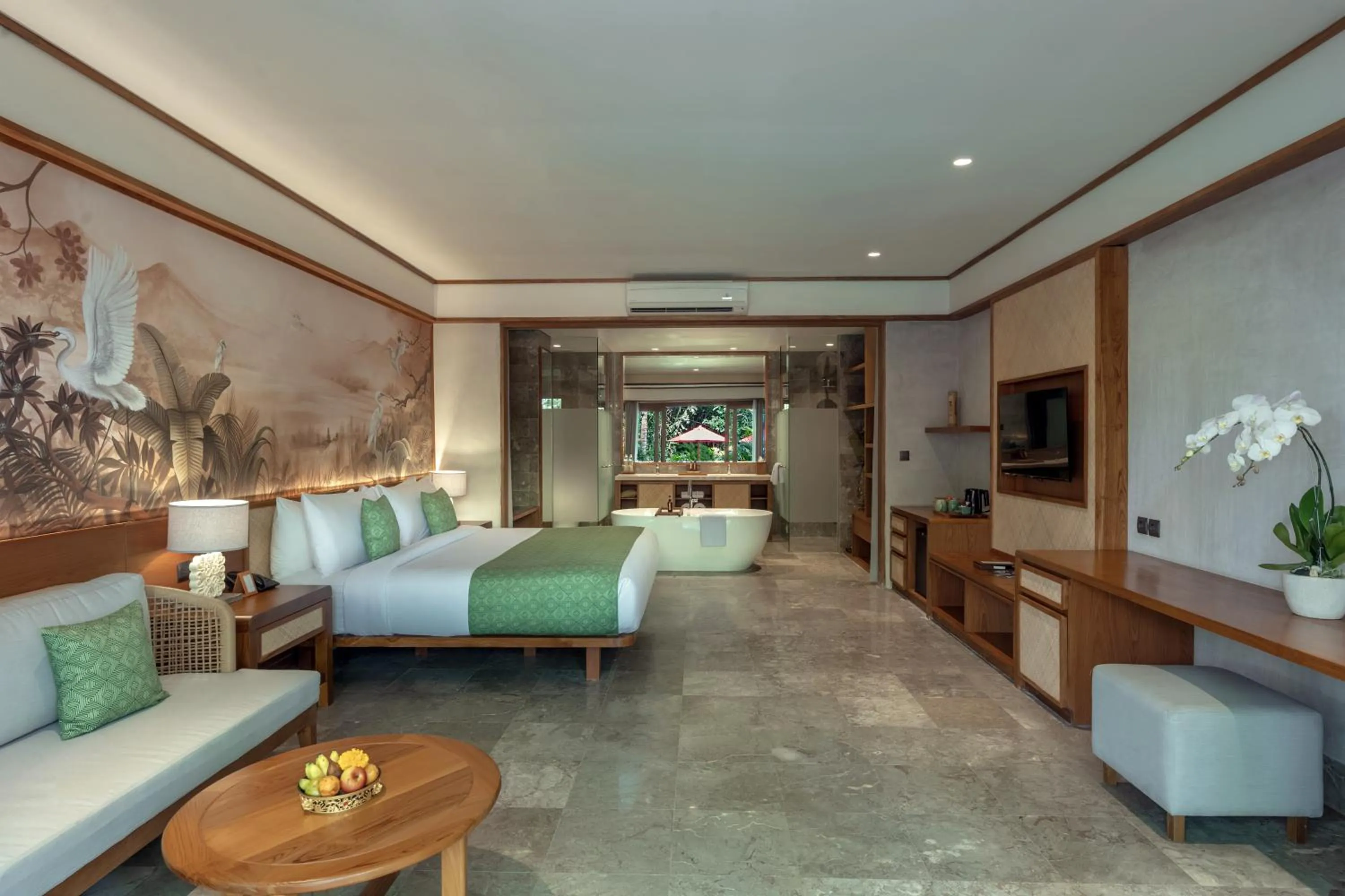 View (from property/room), Bed in AnandaDara Ubud Resort & Spa