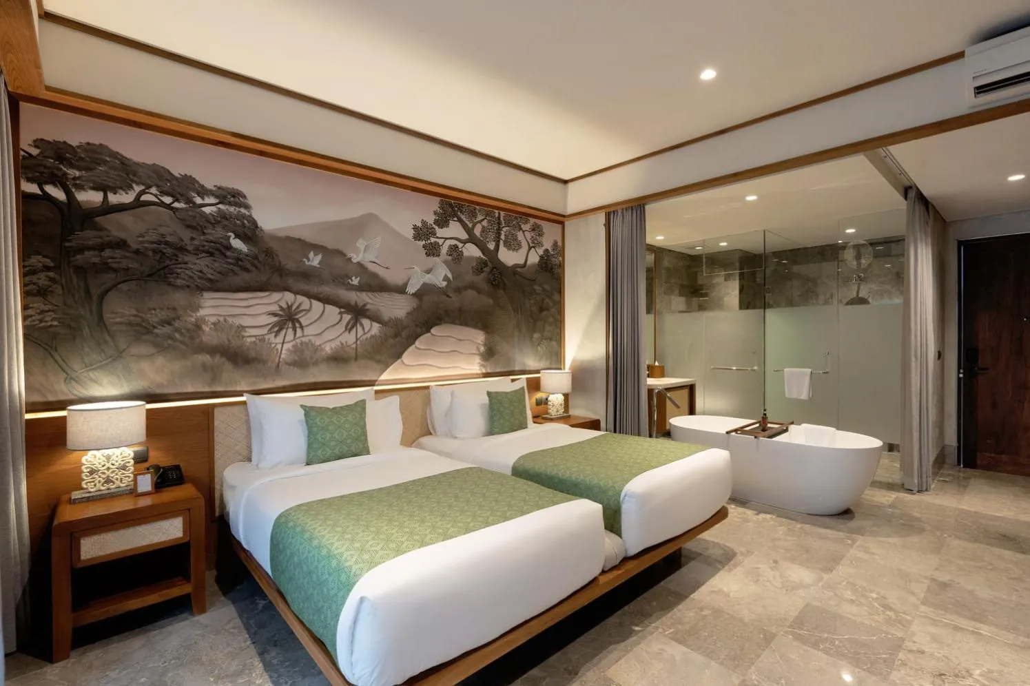 Bathroom, Bed in AnandaDara Ubud Resort & Spa