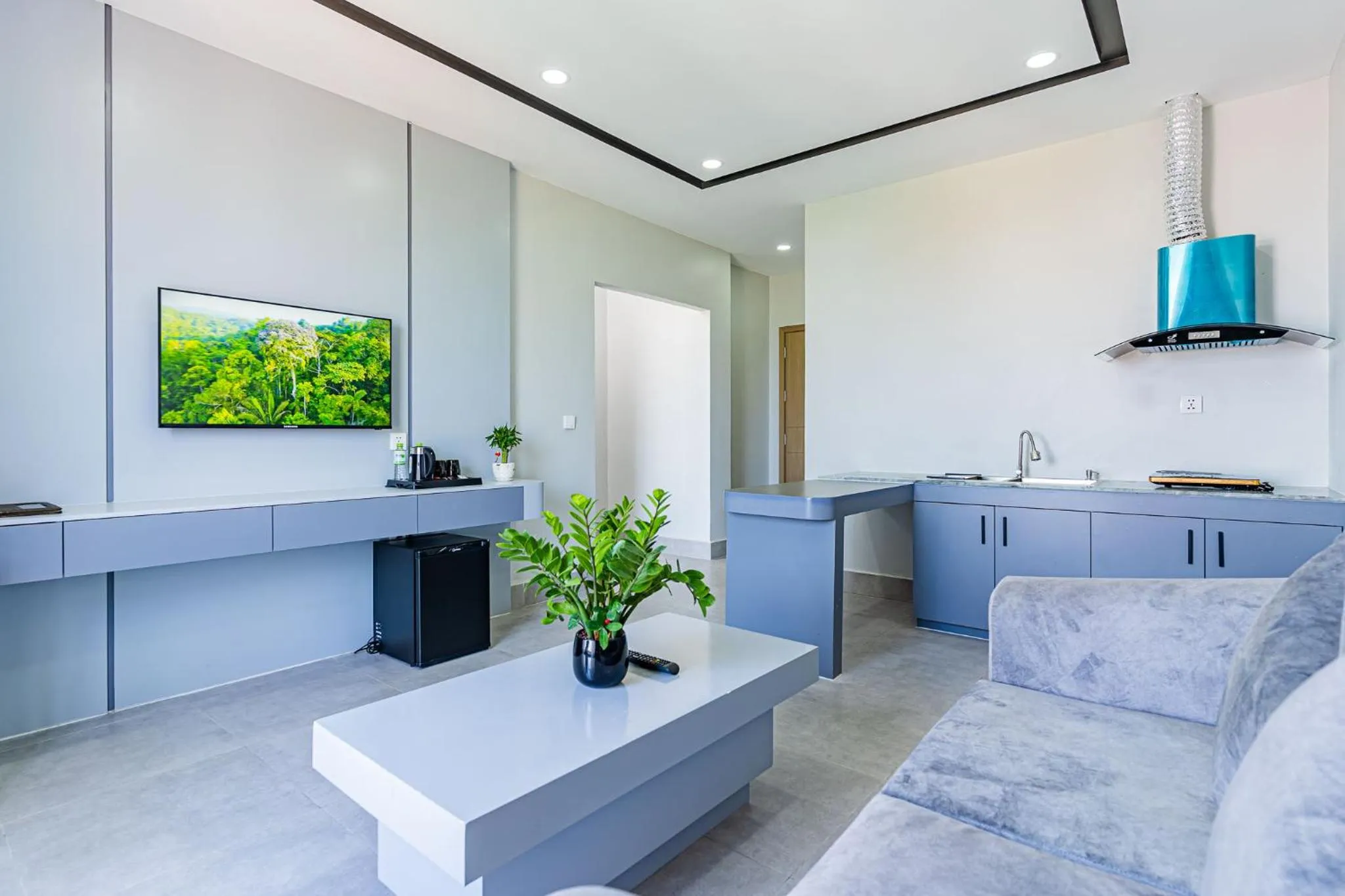 Living room in The Square Kampot Hotel