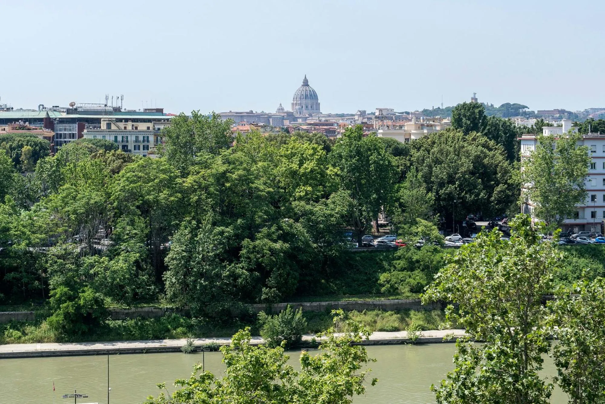 River view in ""Bright Top Floor Apartment Vatican & Tiber View, Steps from Olympic Stadium"
