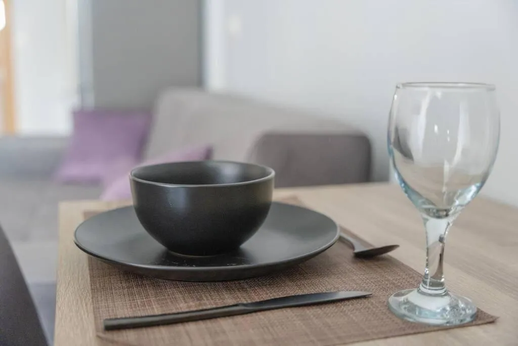 Dining area in #S20 Chic 1 BR apartment in the centre of Volos