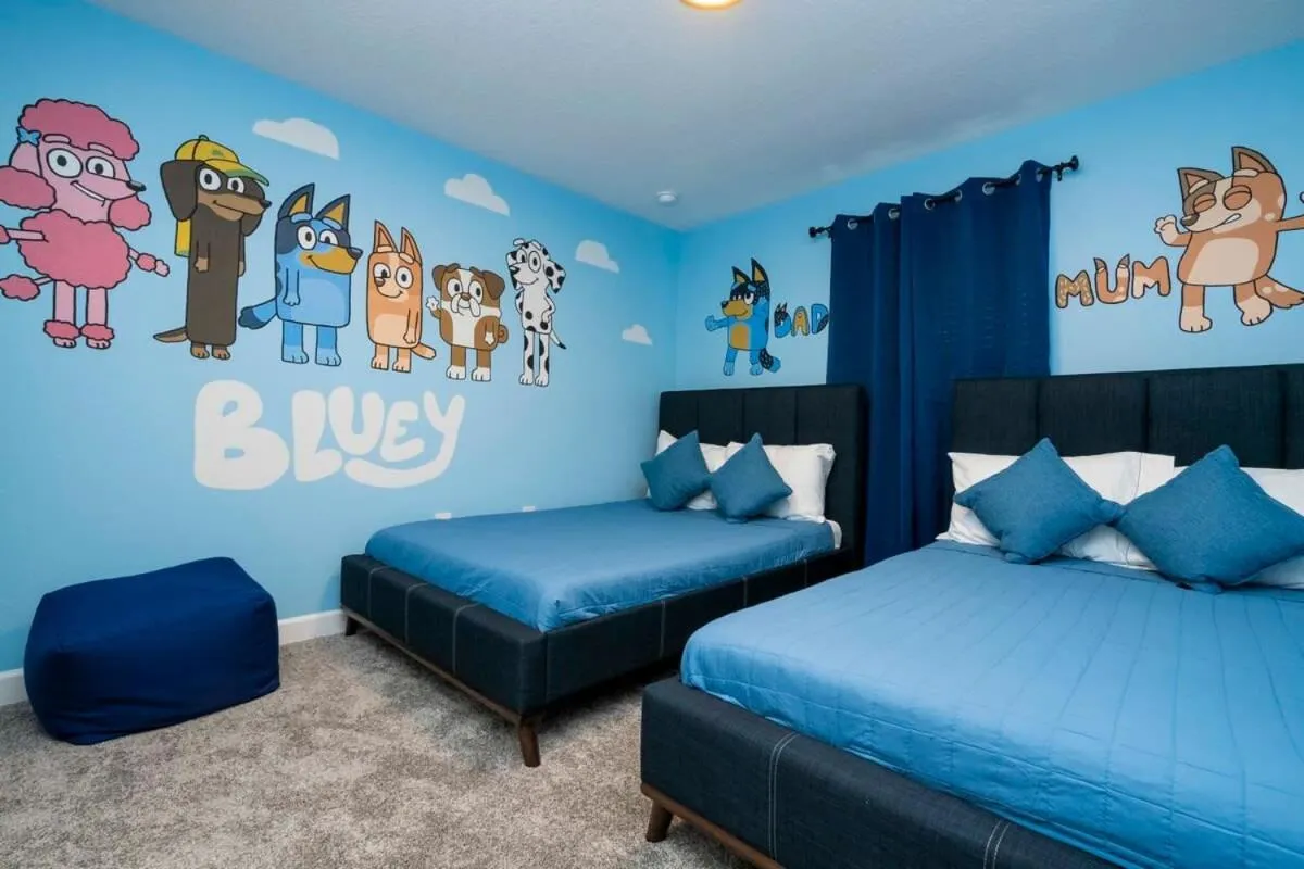 Bed in Marvelous 4Bd with Pool at Storey Lake Resort 2601