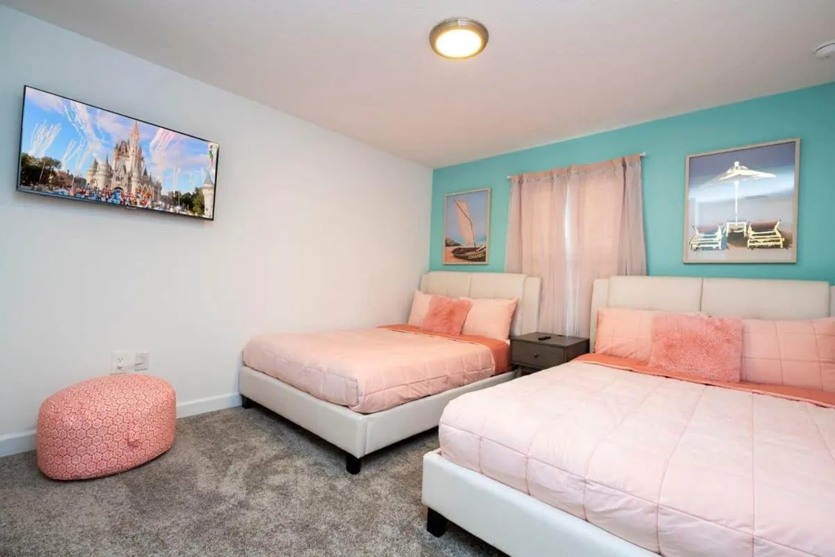 Bed in Marvelous 4Bd with Pool at Storey Lake Resort 2601