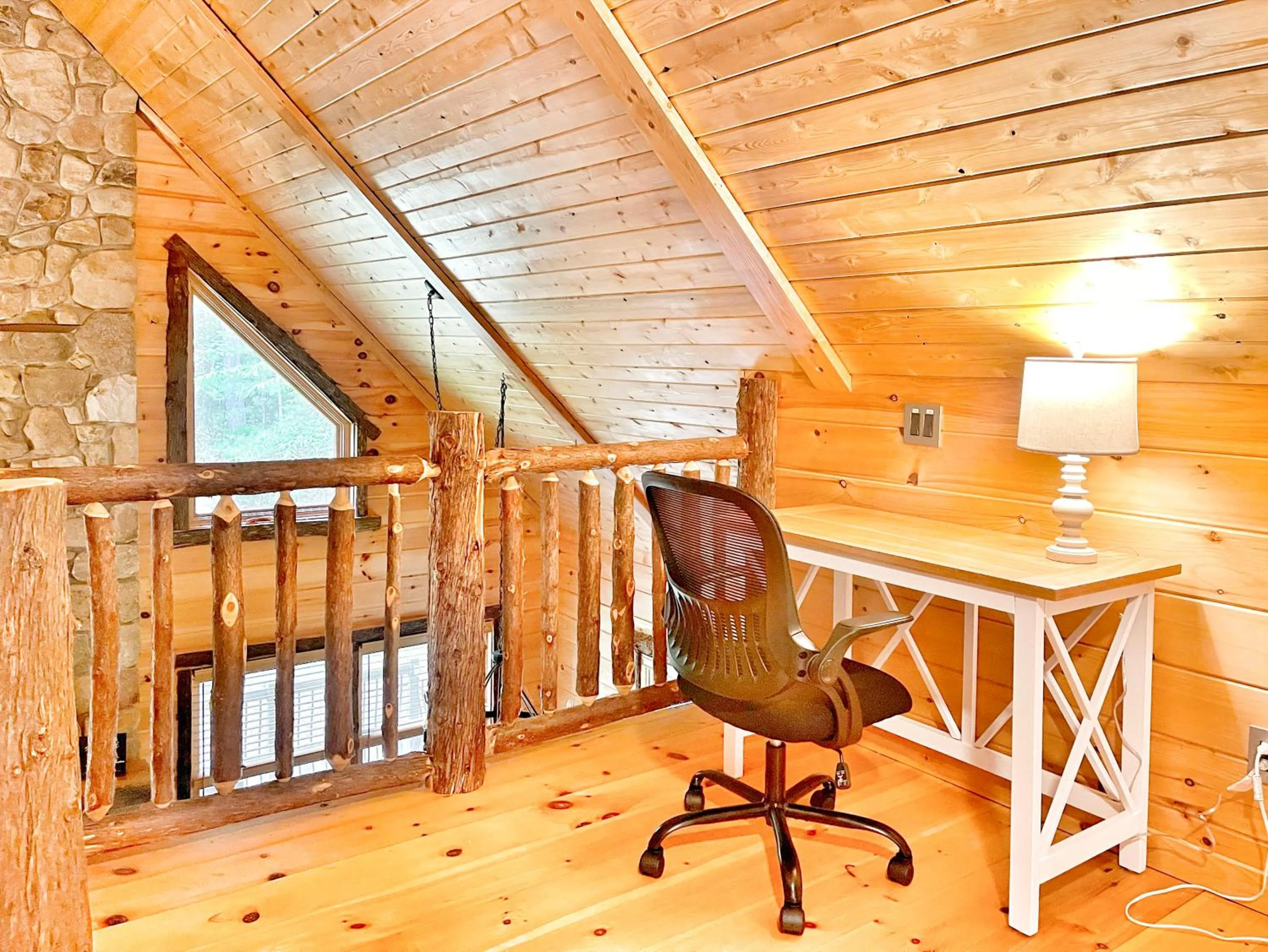 Bedroom in Adirondack Mountain Cabin with Hot Tub, Near Whiteface, Lake Placid, Fire Pit, Game Rm