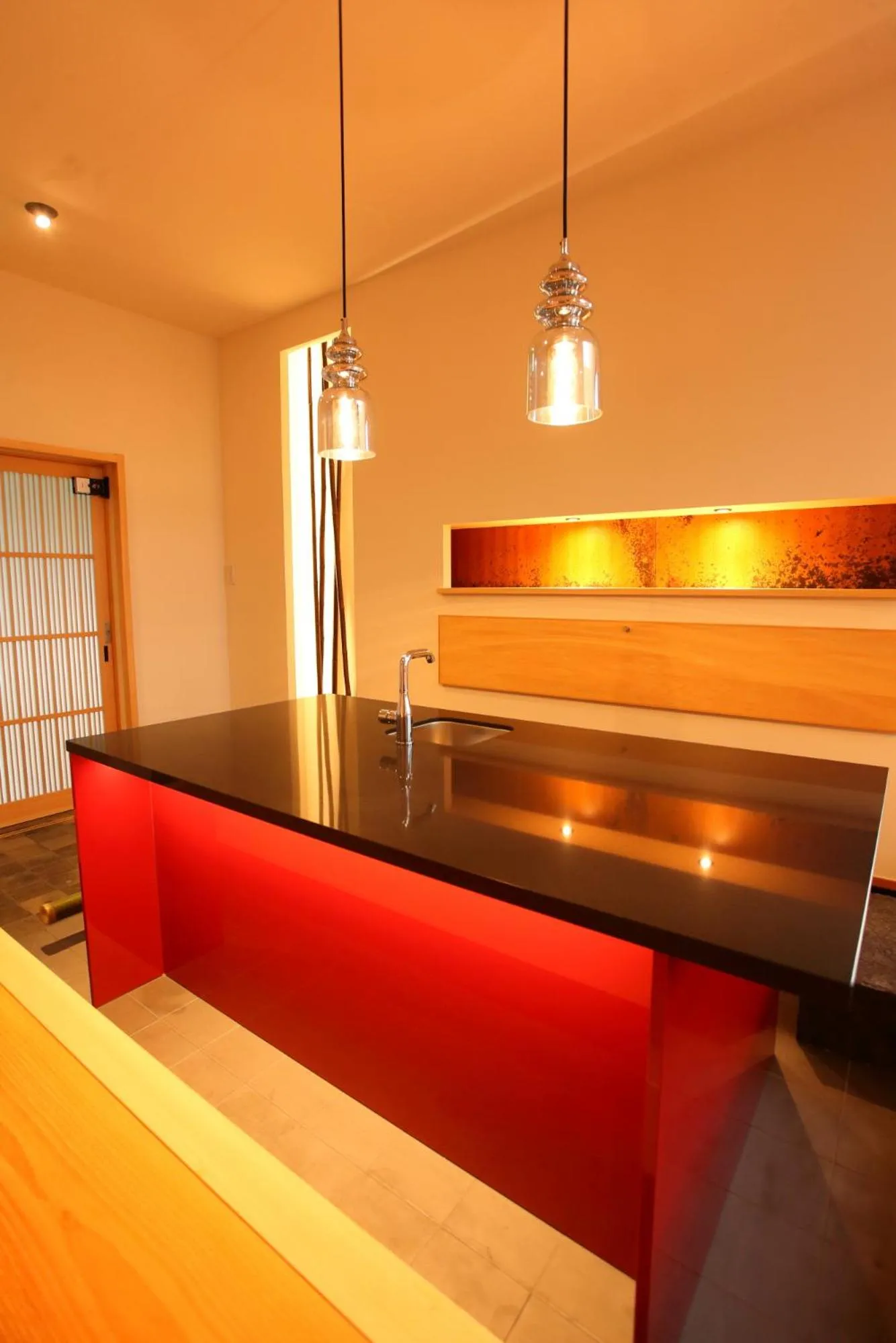 Kitchen or kitchenette in Sanjoubou Sansou villa