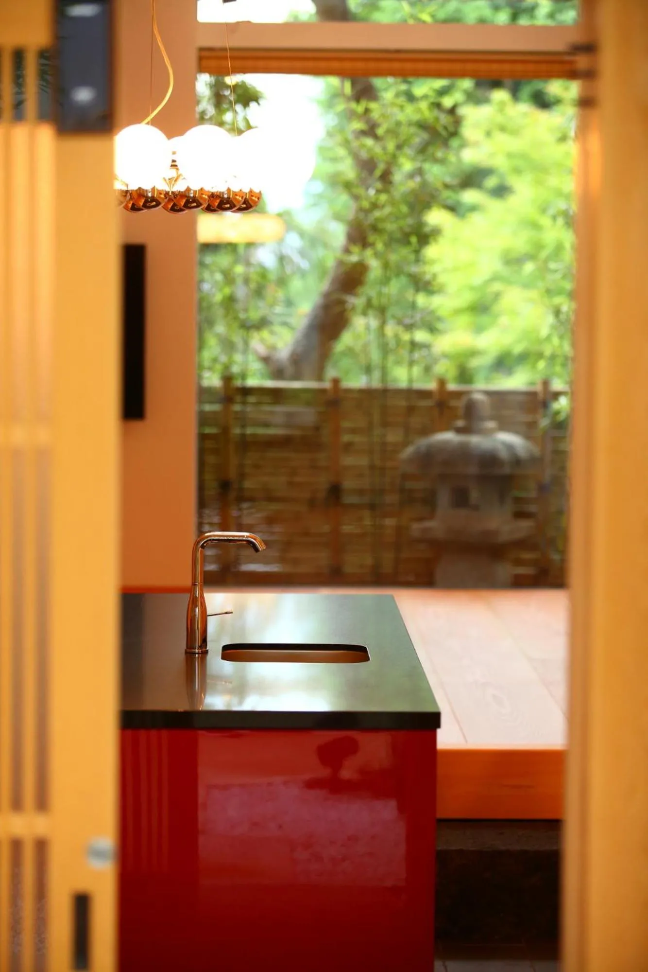 Kitchen or kitchenette in Sanjoubou Sansou villa