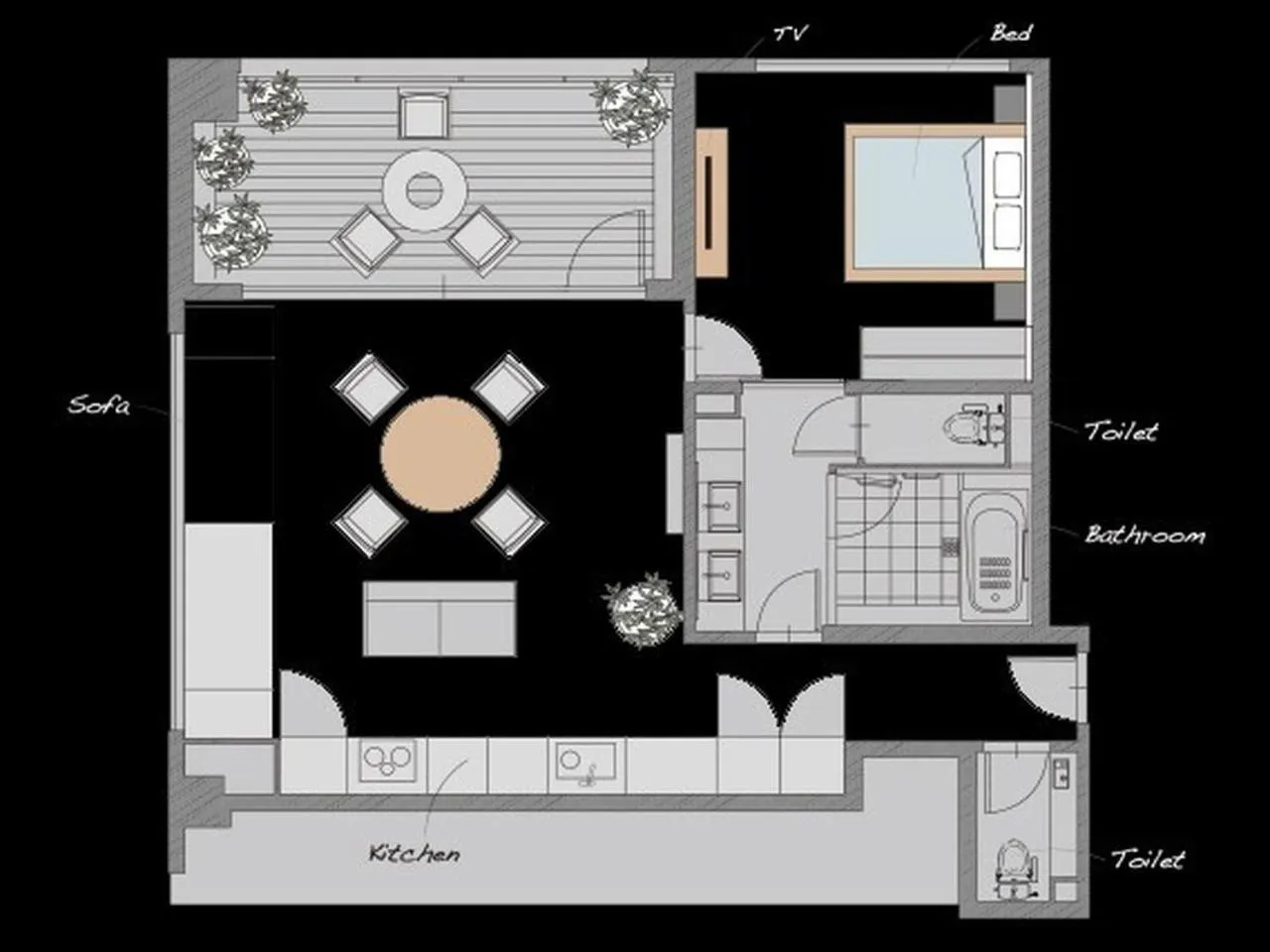 Floor plan in HIDEOUT