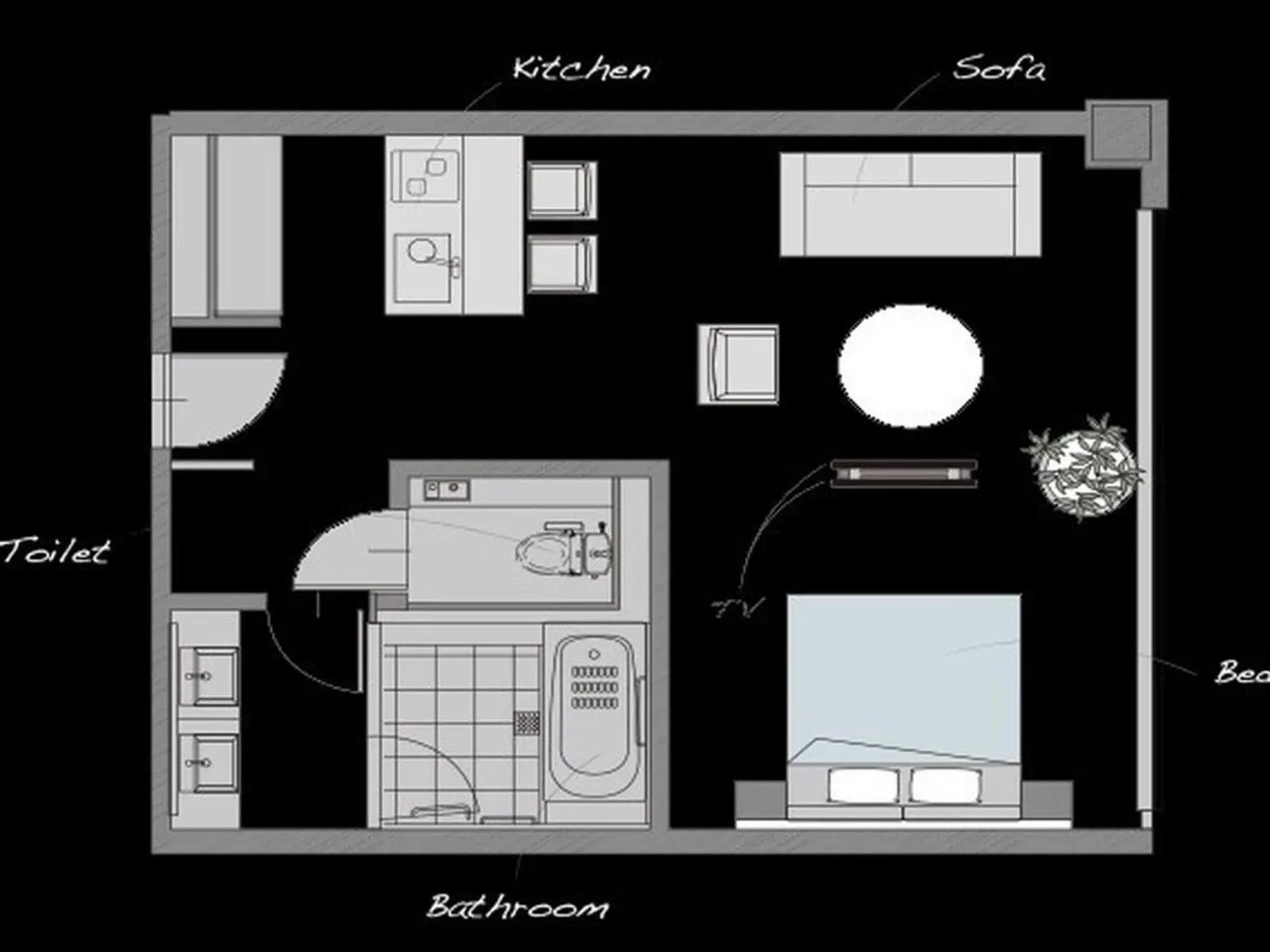 Floor plan in HIDEOUT