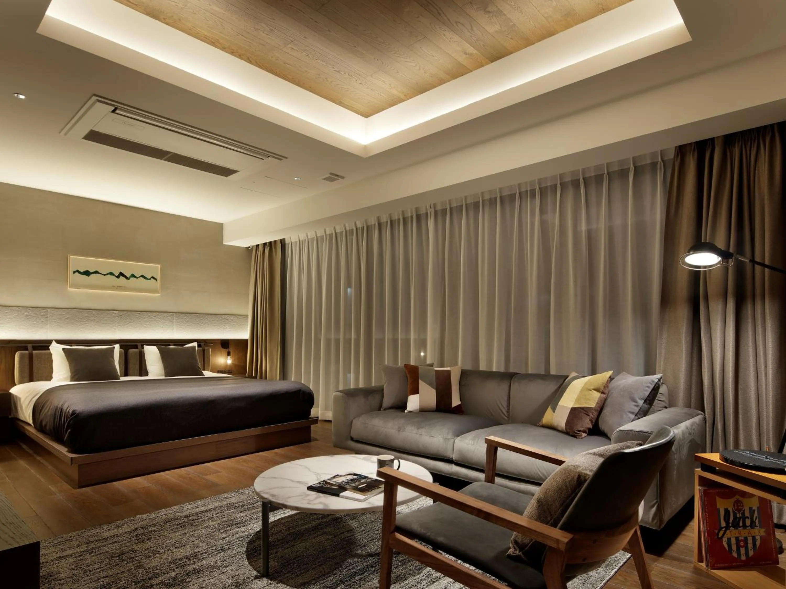 Living room, Bed in HIDEOUT