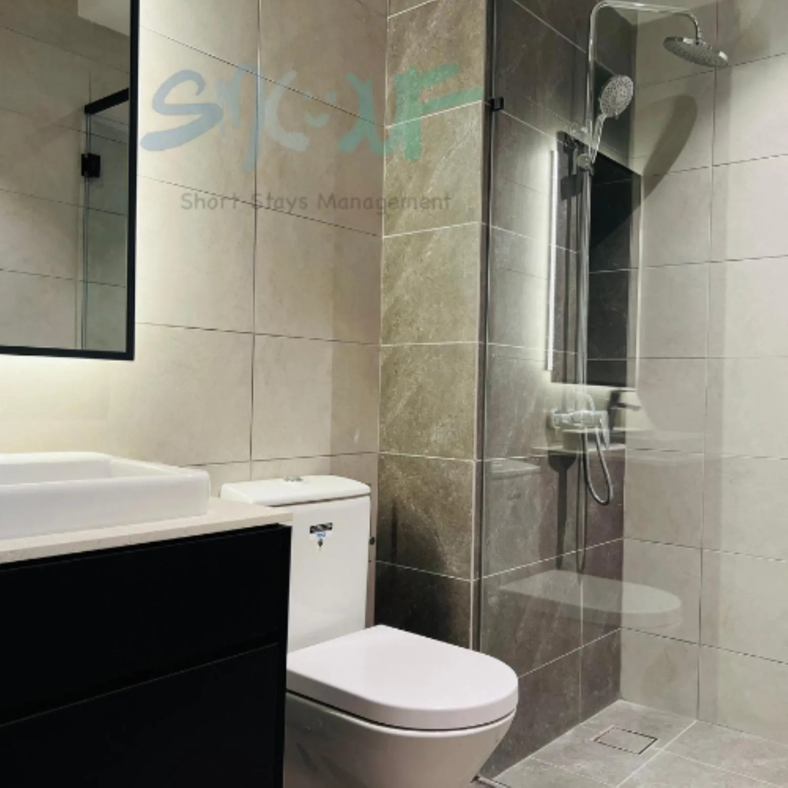 Shower in The Axon Bukit Bintang by SMOVF BNB