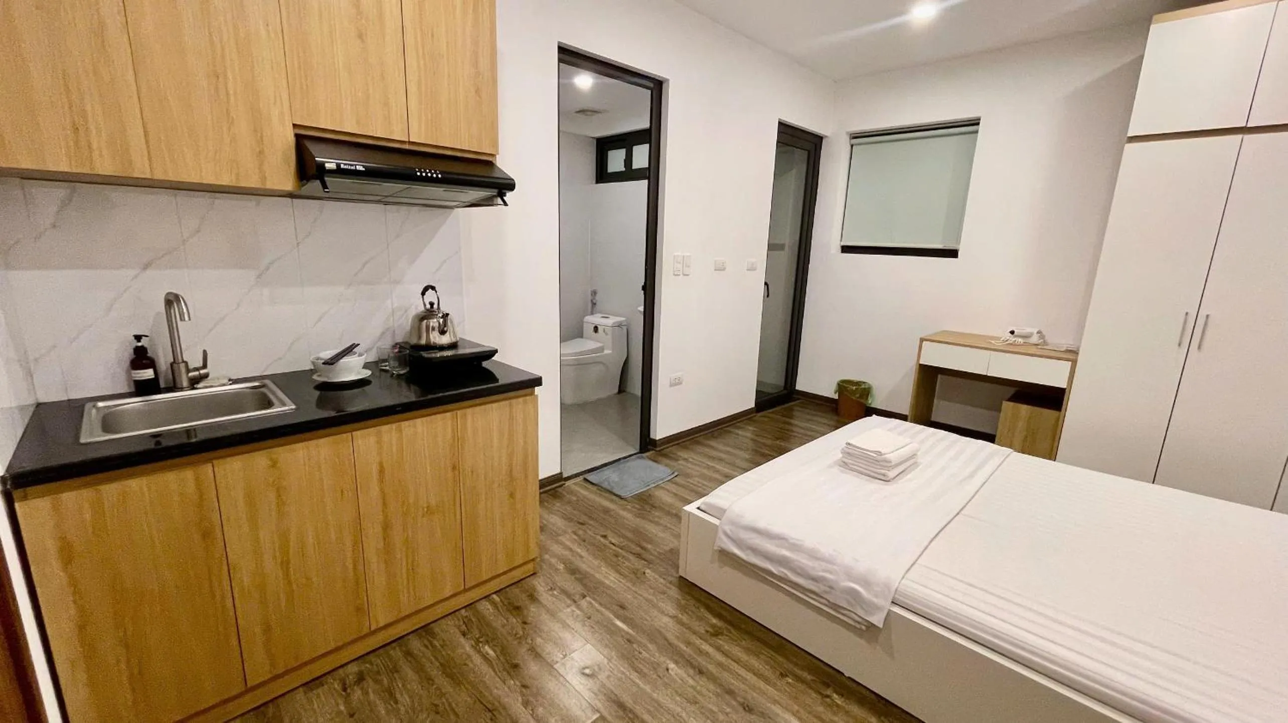 Bedroom, Bed in Era Apartment Khuc Thua Du