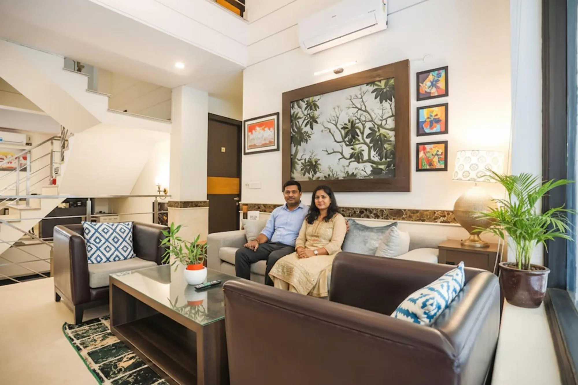 Seating area in FabHotel Rivlet Residency