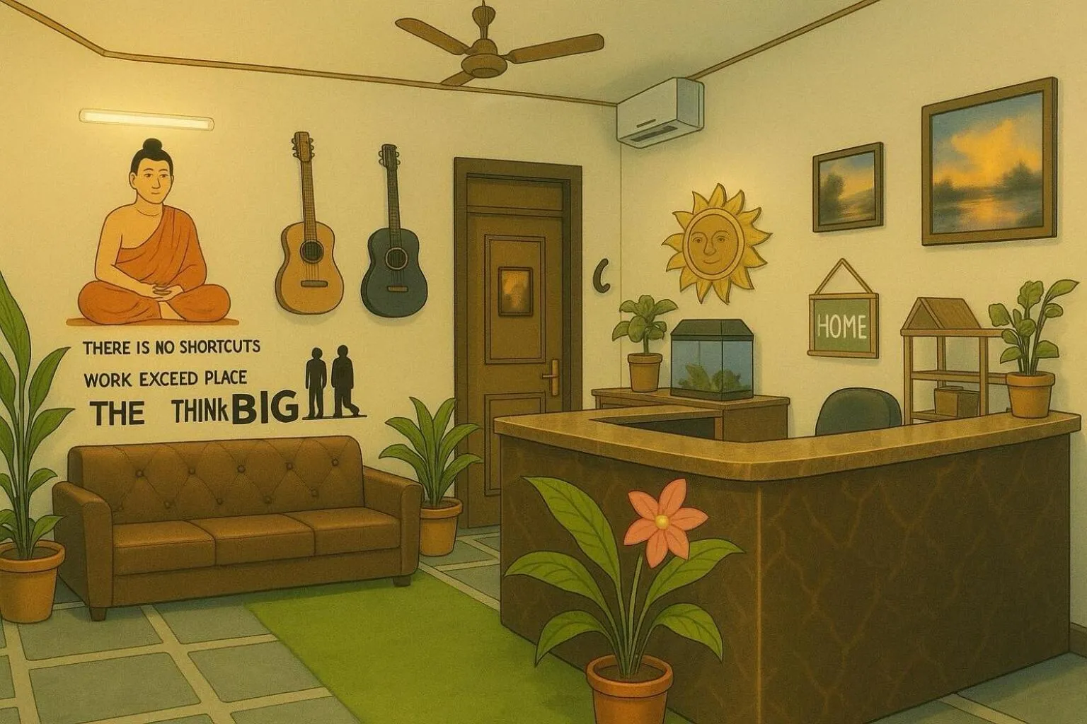 Lobby or reception in Hotel O Happy Stay