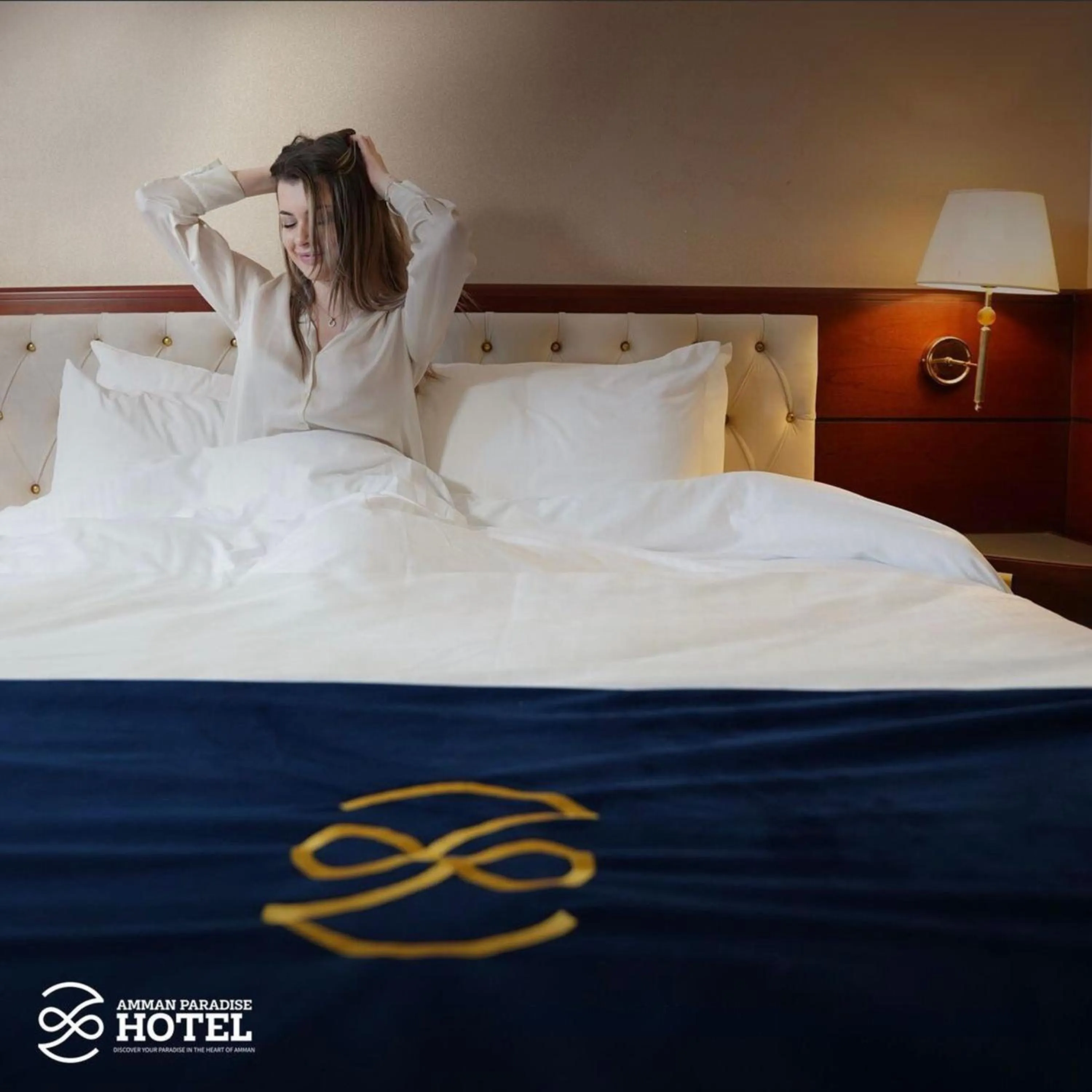 Bed in Amman Paradise Hotel