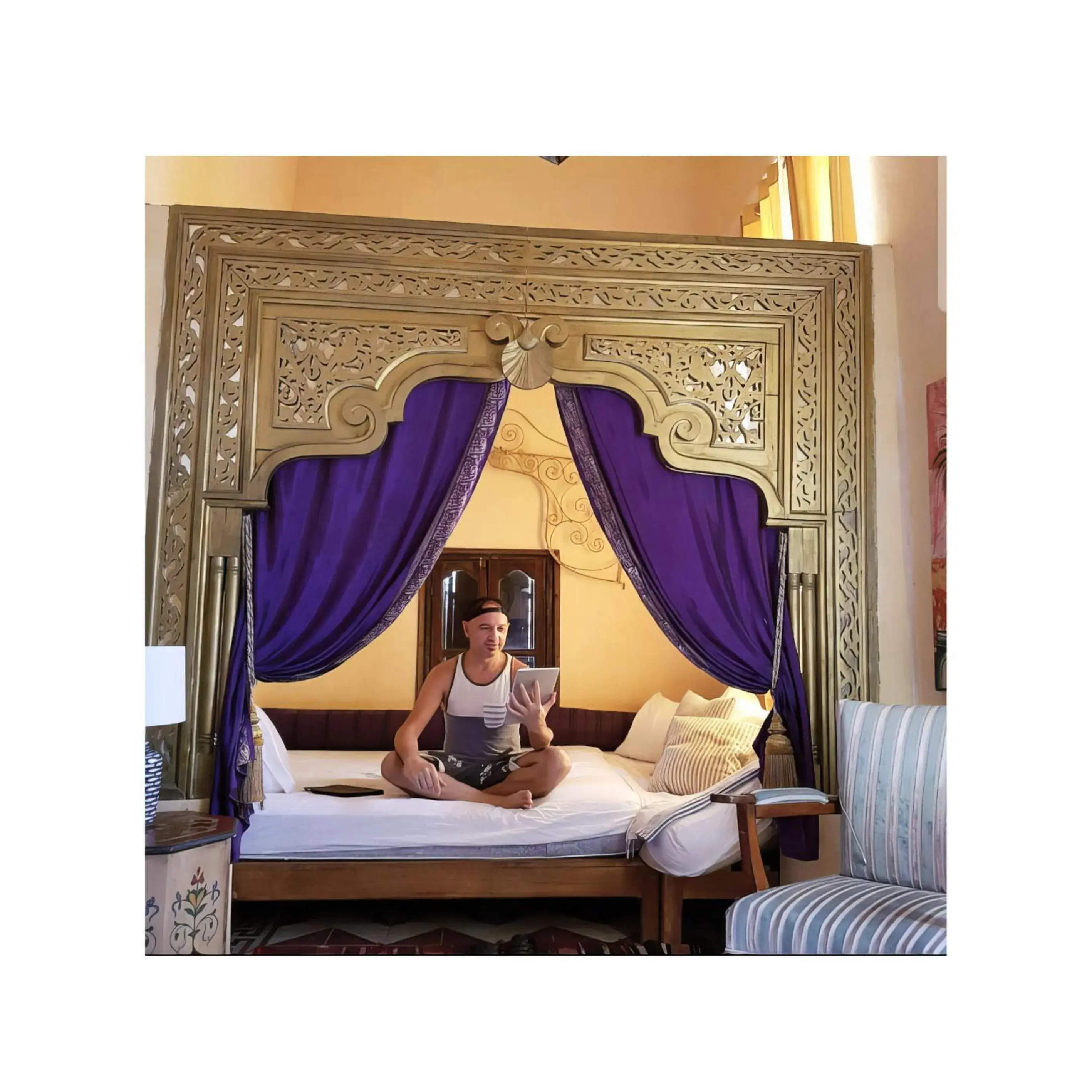 Bed in Riad Dar El Caid - Palais XIII Siecle Bed in Riad Dar El Caid - Palais XIII Siecle