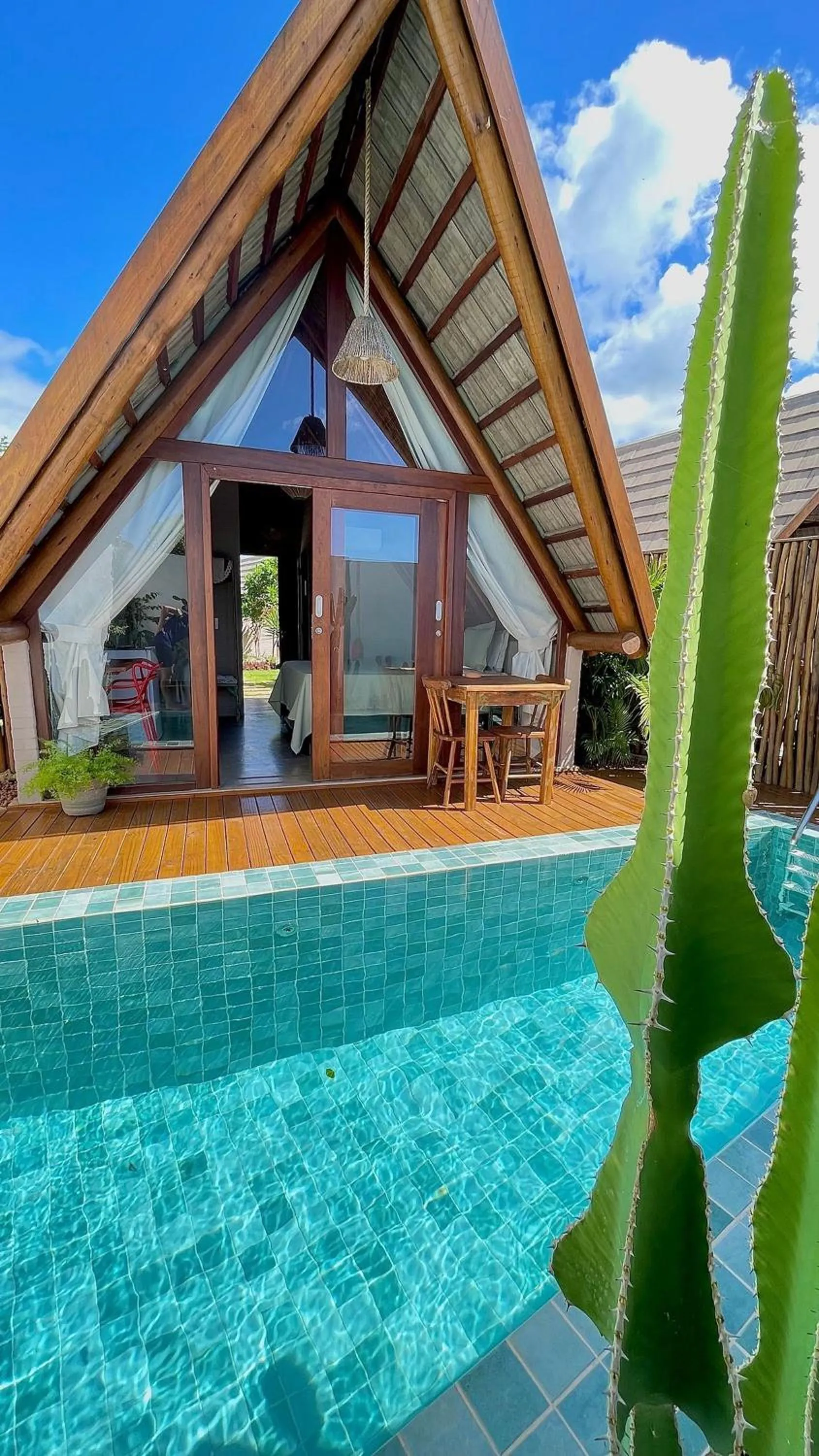 Pool view in Pousada Villa di Luna