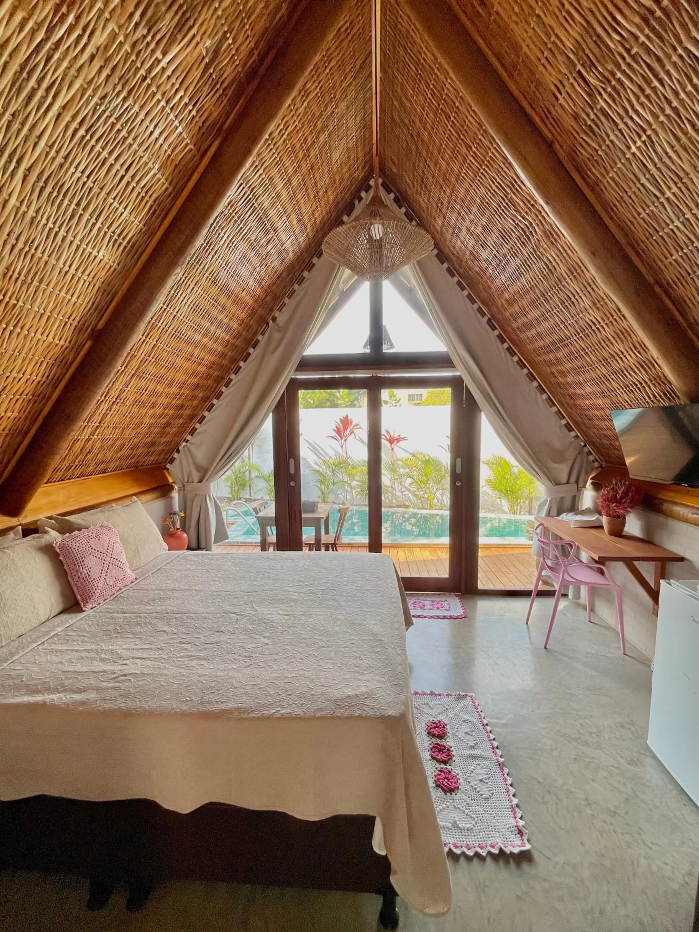 Bed in Pousada Villa di Luna