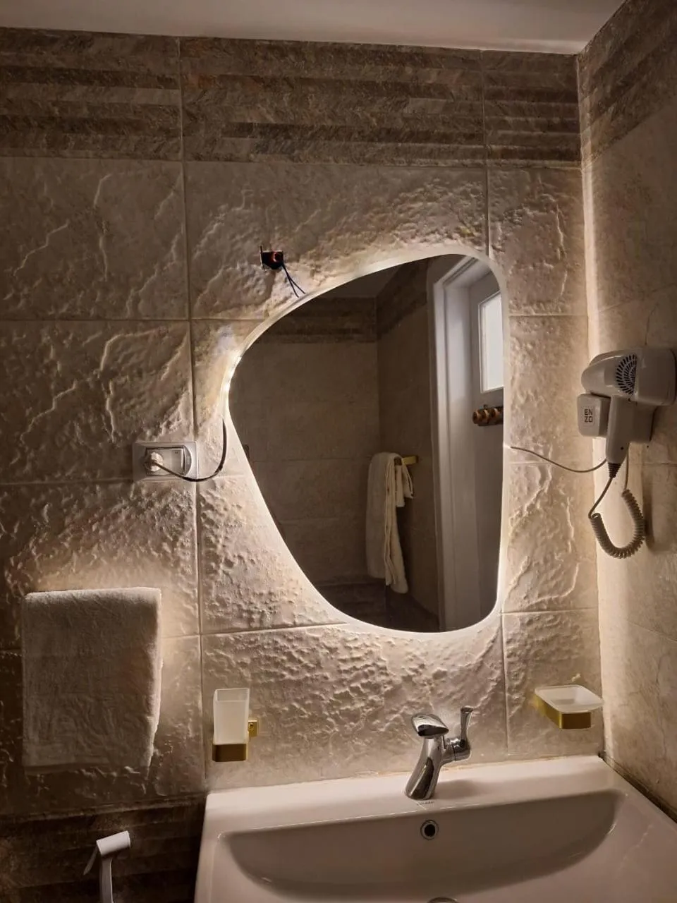 Bathroom in downtown Family Suites