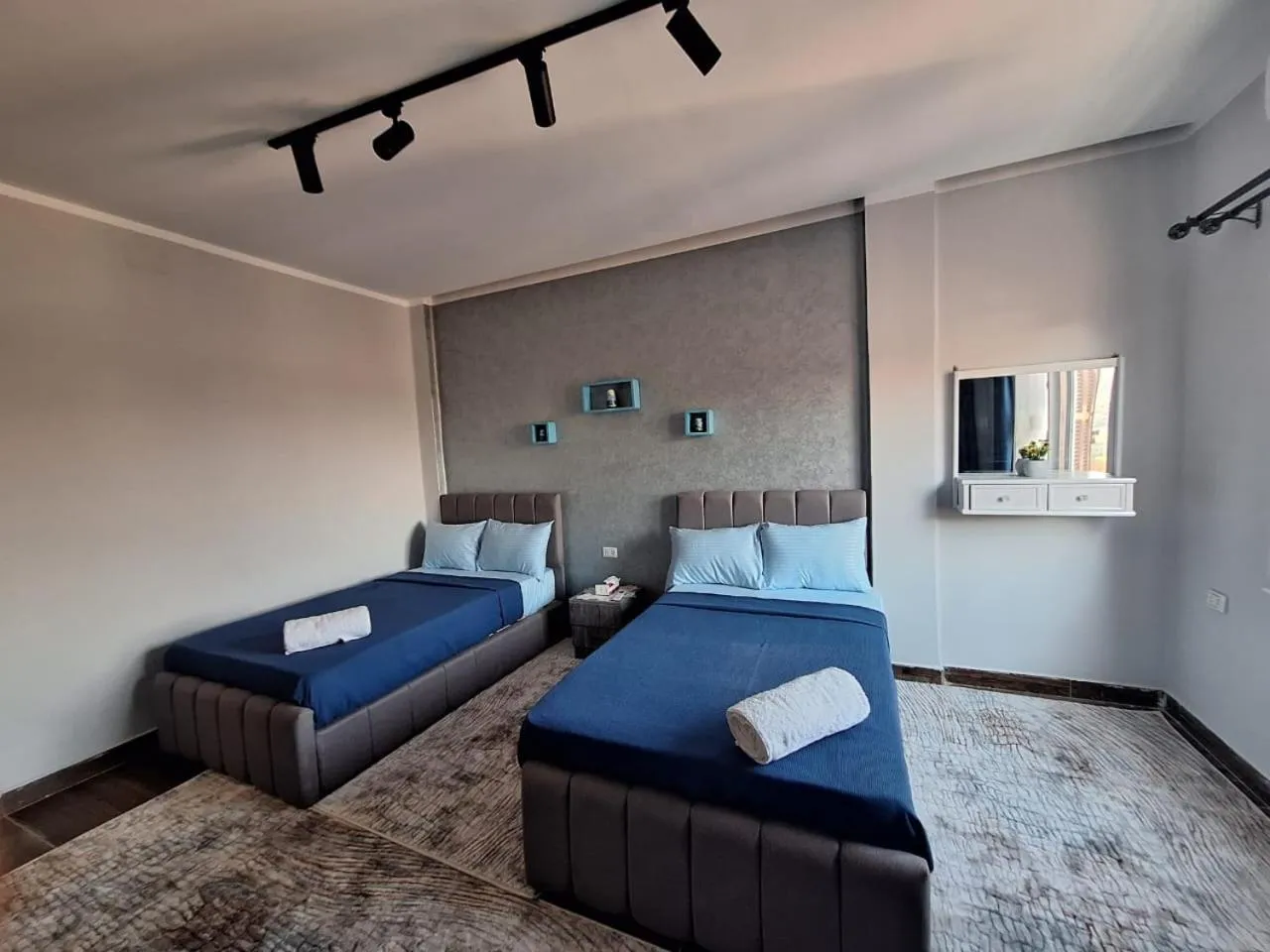 Bedroom, Bed in downtown Family Suites