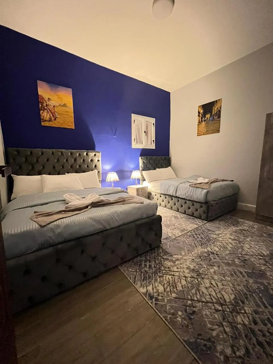 Bedroom, Bed in downtown Family Suites