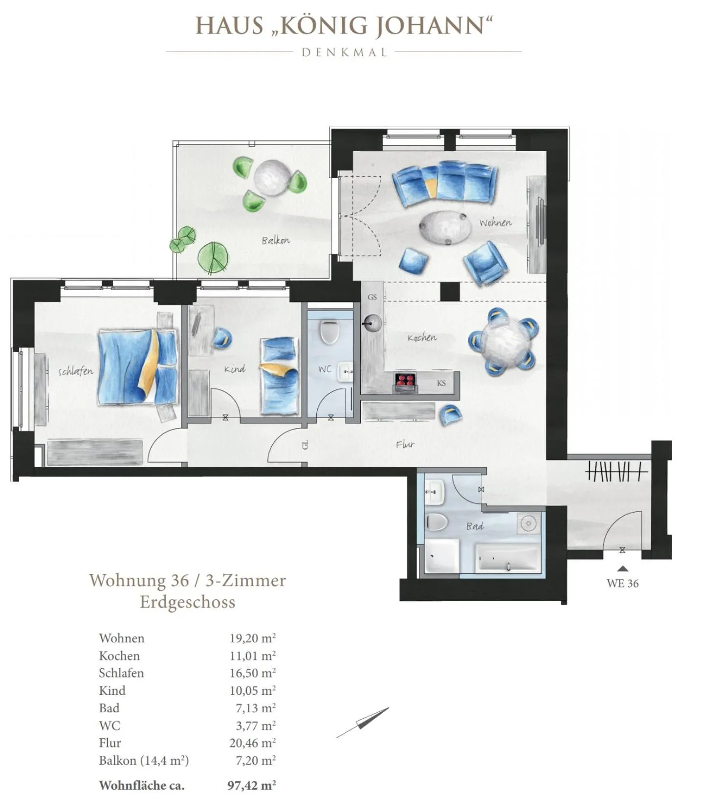 Floor plan in Oasis Appart - Wohnen im Königspark - Elbhang Dresden - große Terrasse - Netflix - TG