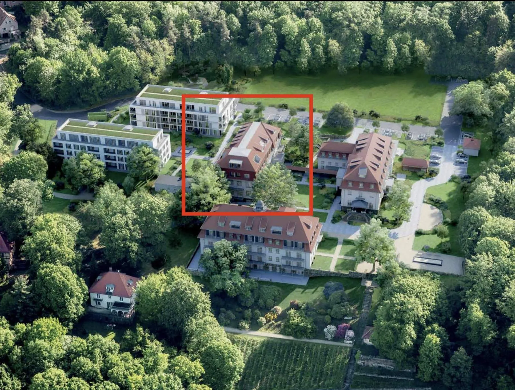 Property building in Oasis Appart - Wohnen im Königspark - Elbhang Dresden - große Terrasse - Netflix - TG