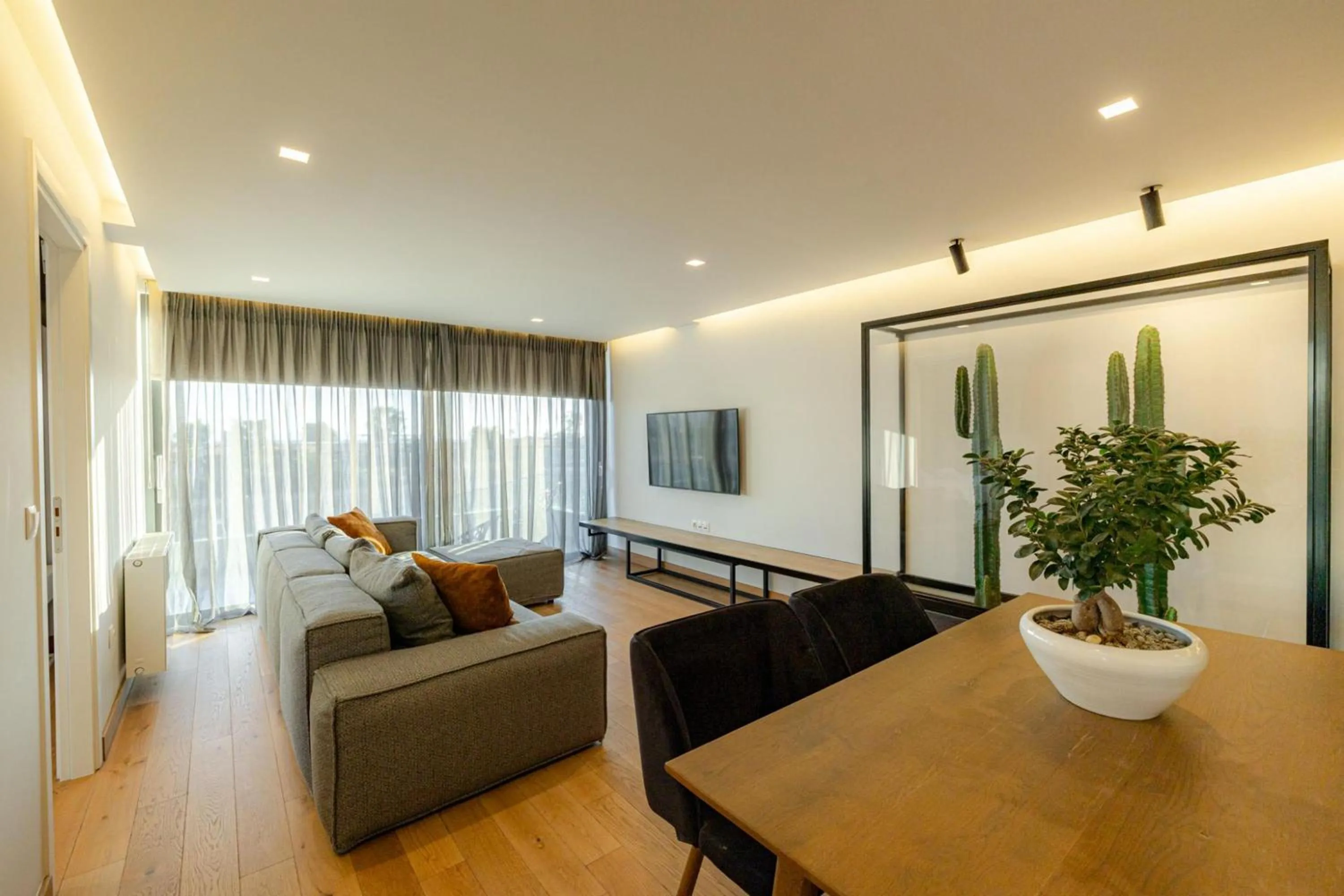 Living room in Earth Boutique Apartments next to Stavros Niarchos