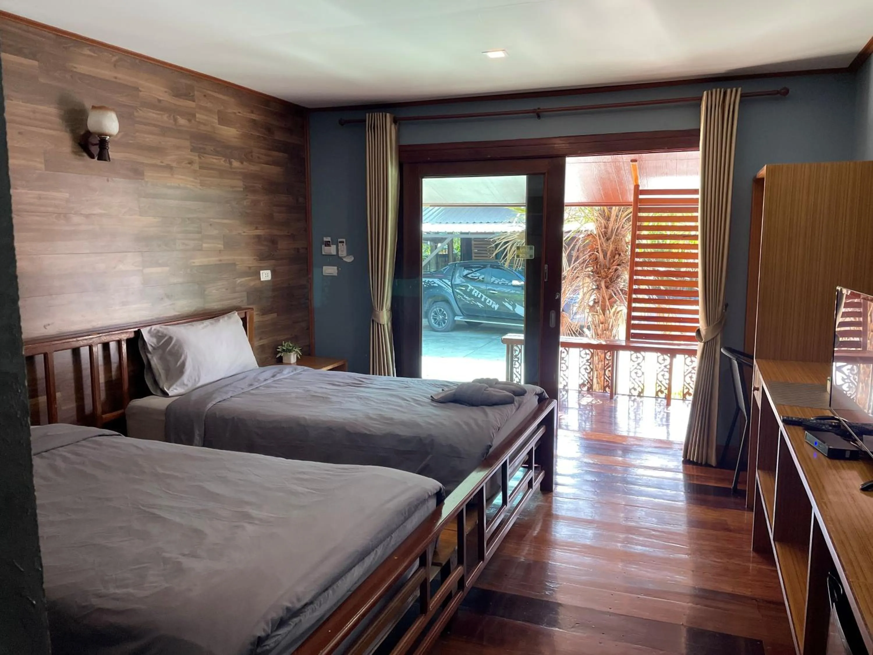 Bed in พบรักรีสอร์ท Pobruk resort