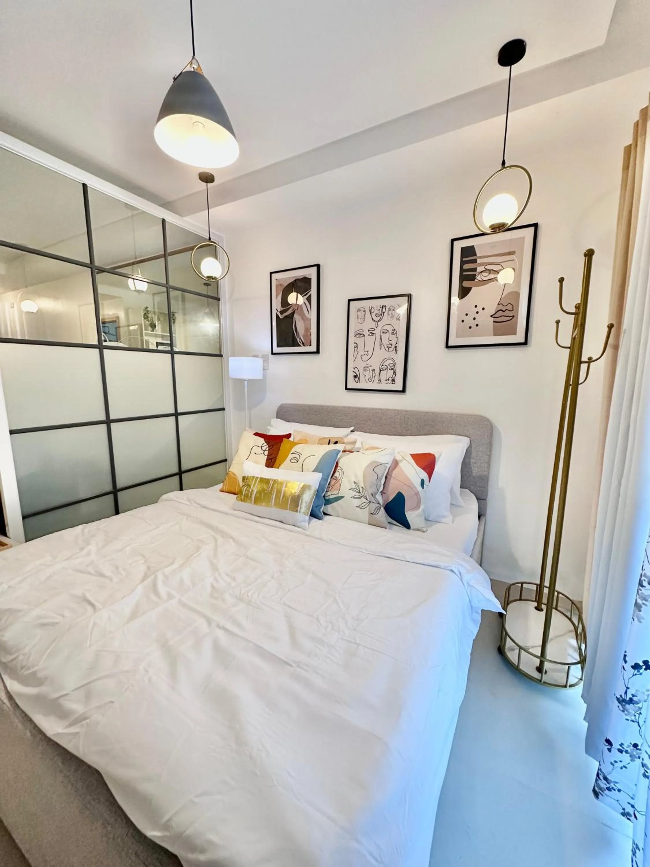 Bed in Scandinavian 1 BR beside SM CDO w POOL and Netflix