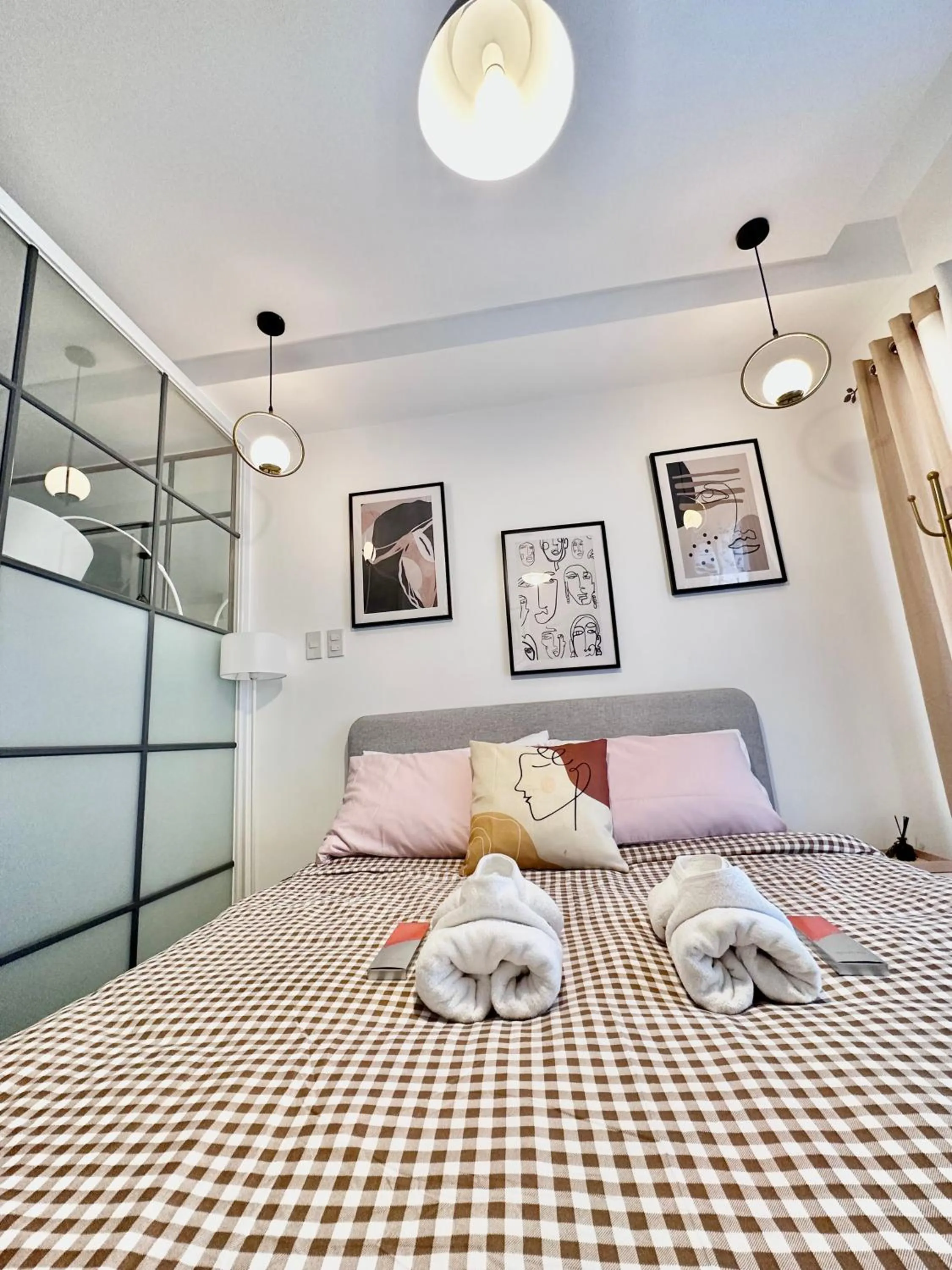 Bed in Scandinavian 1 BR beside SM CDO w POOL and Netflix