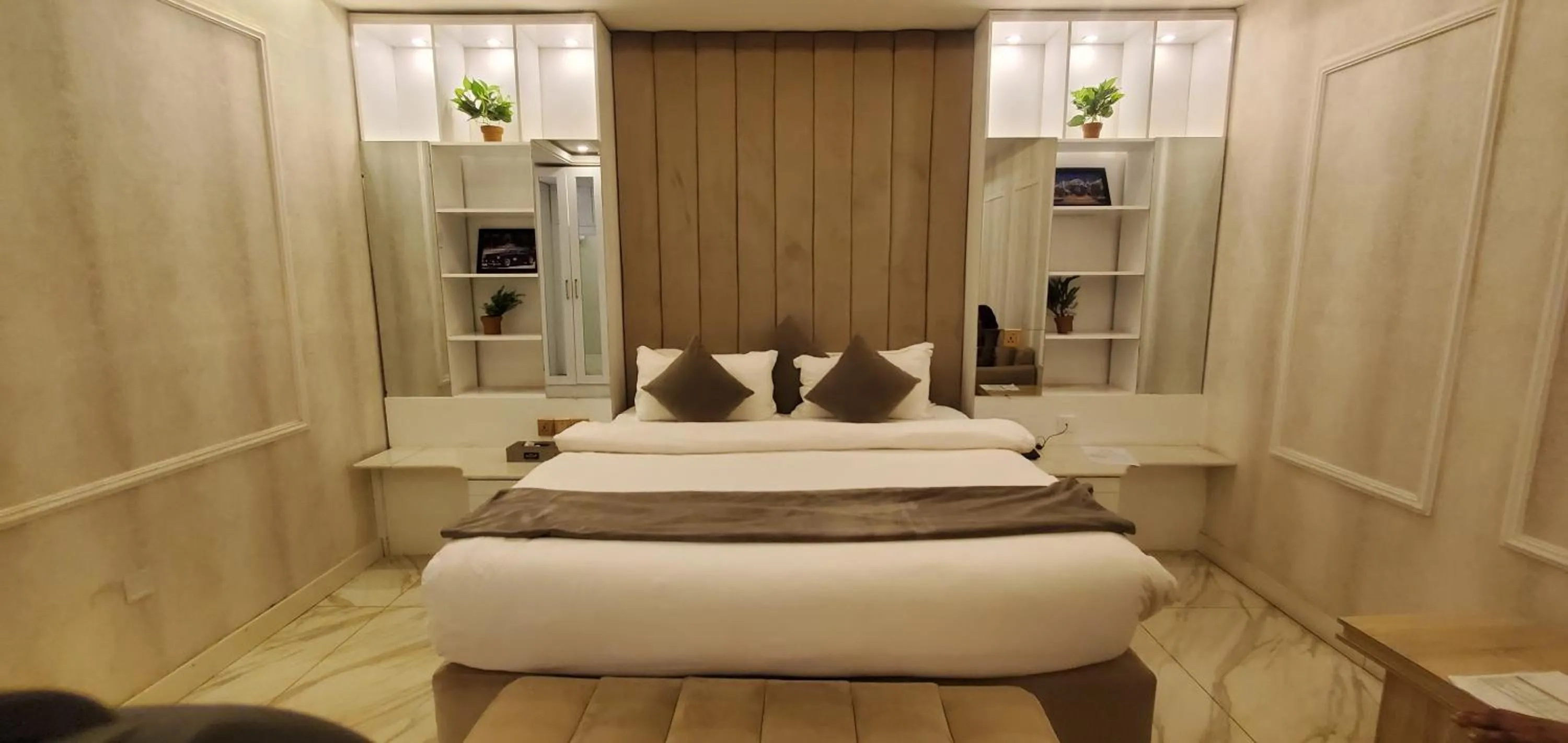 Bed in The Palms Hotel