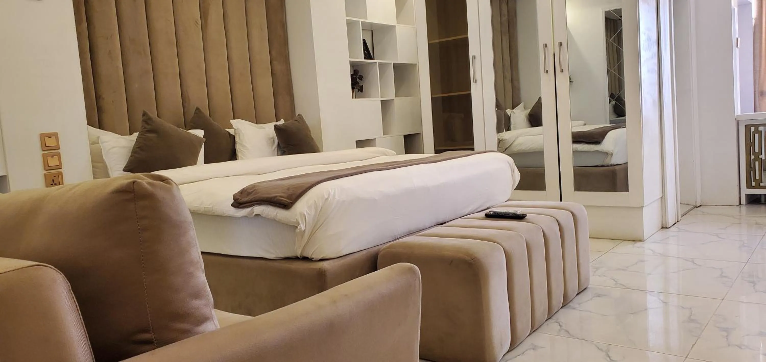 Bed in The Palms Hotel