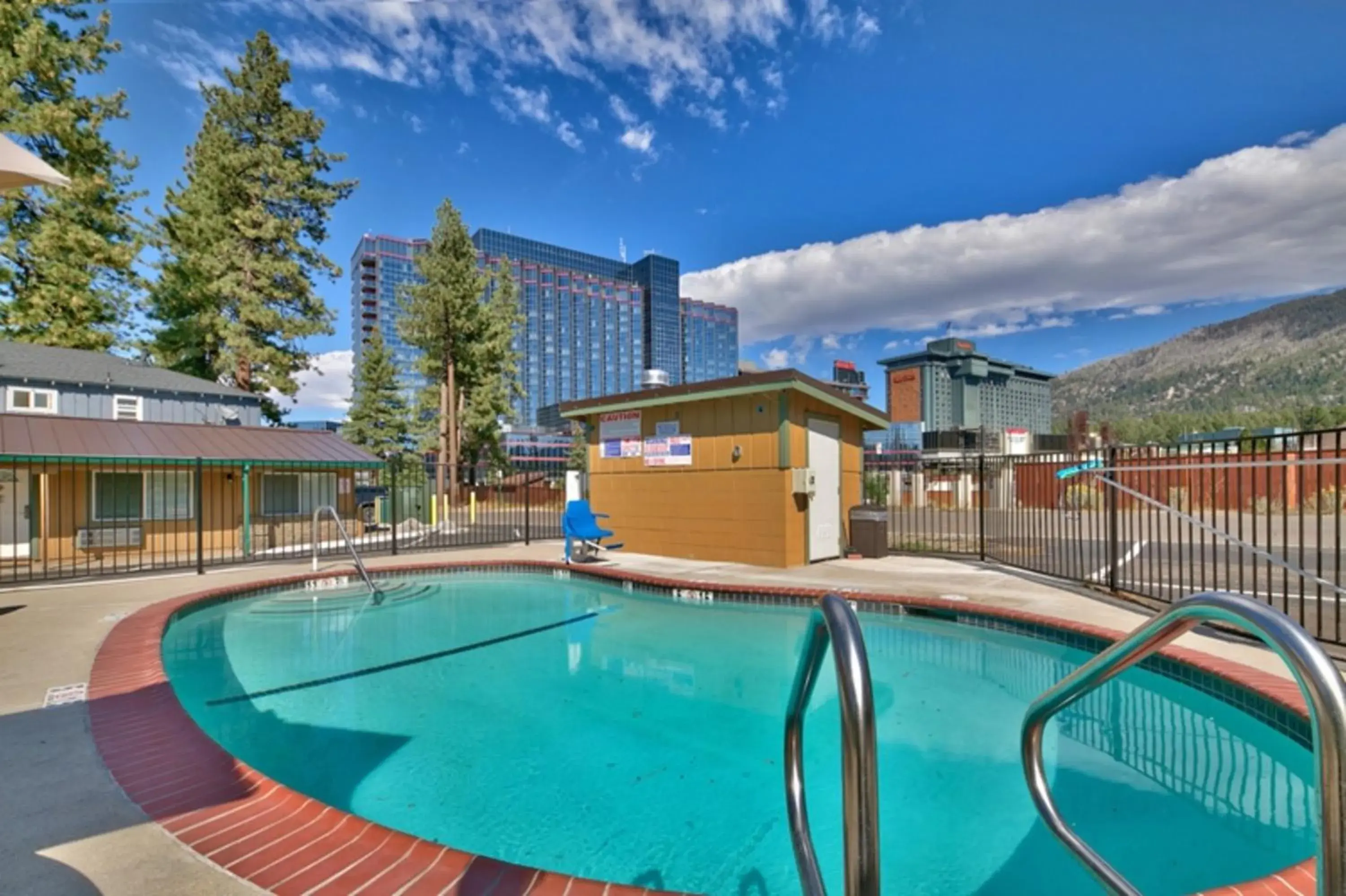 Pool view in Blue Jay Lodge Pool view in Blue Jay Lodge