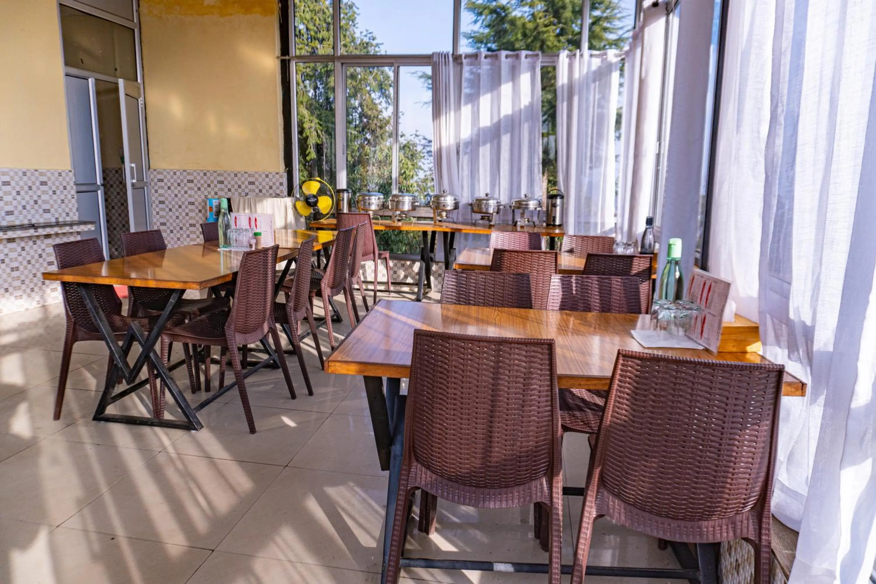 Restaurant/places to eat in Kana Mud An Ethnic Village Resort - Beautiful View of Gangotri Mountains